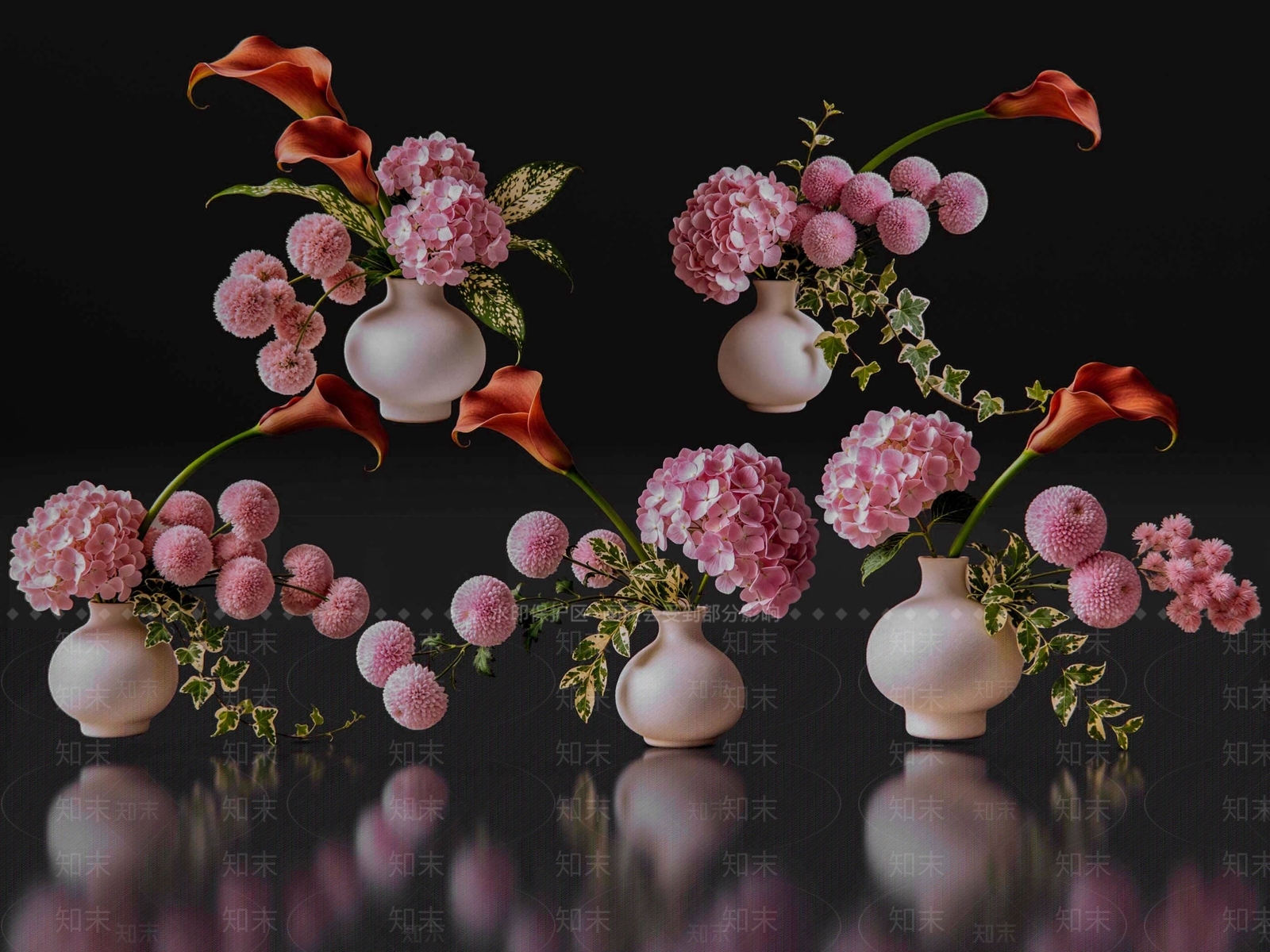 奶油风花境SU模型下载【ID:1234387840】