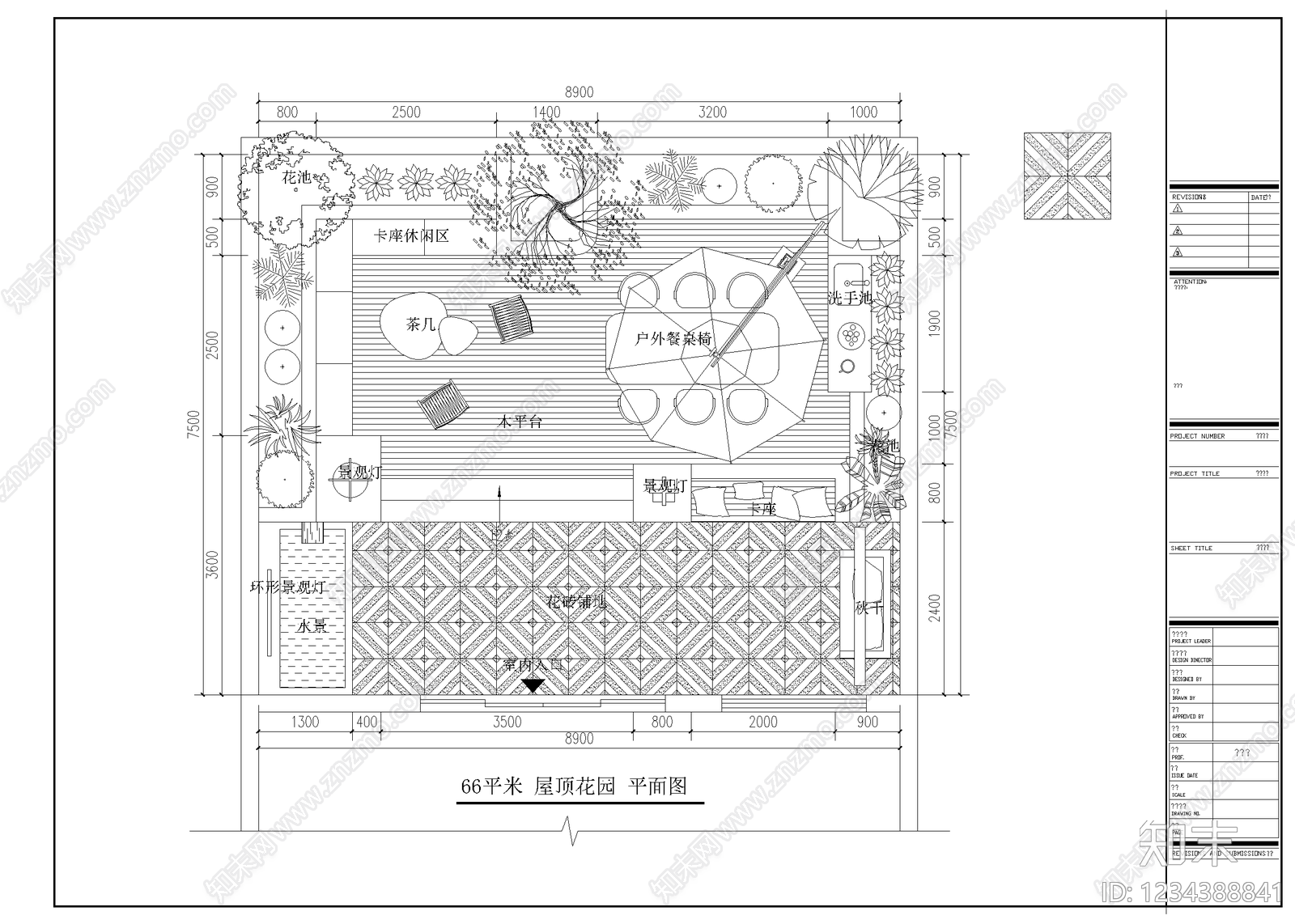 居住区景观cad施工图下载【ID:1234388841】