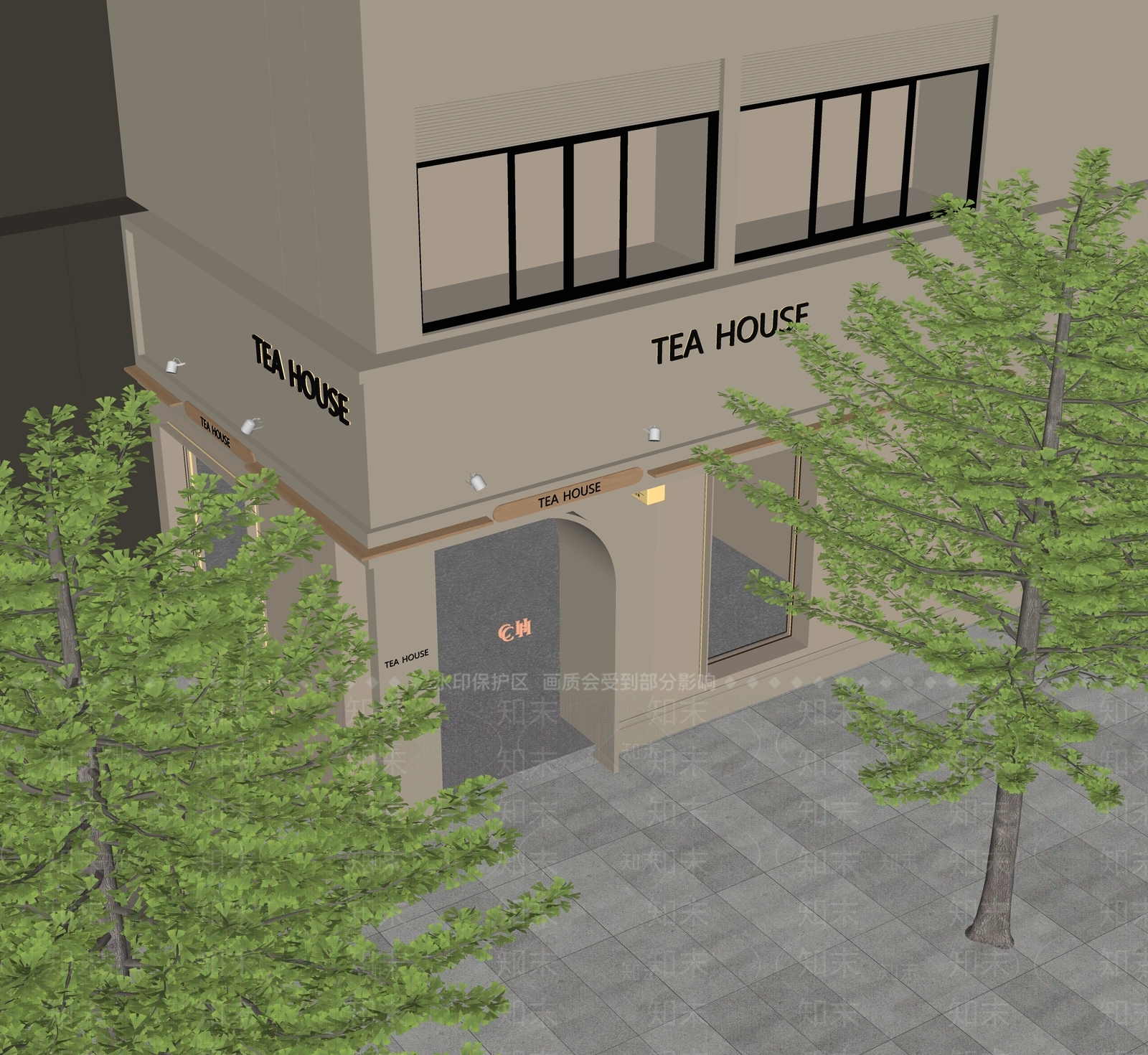 现代简约门头3D模型下载【ID:1234389390】