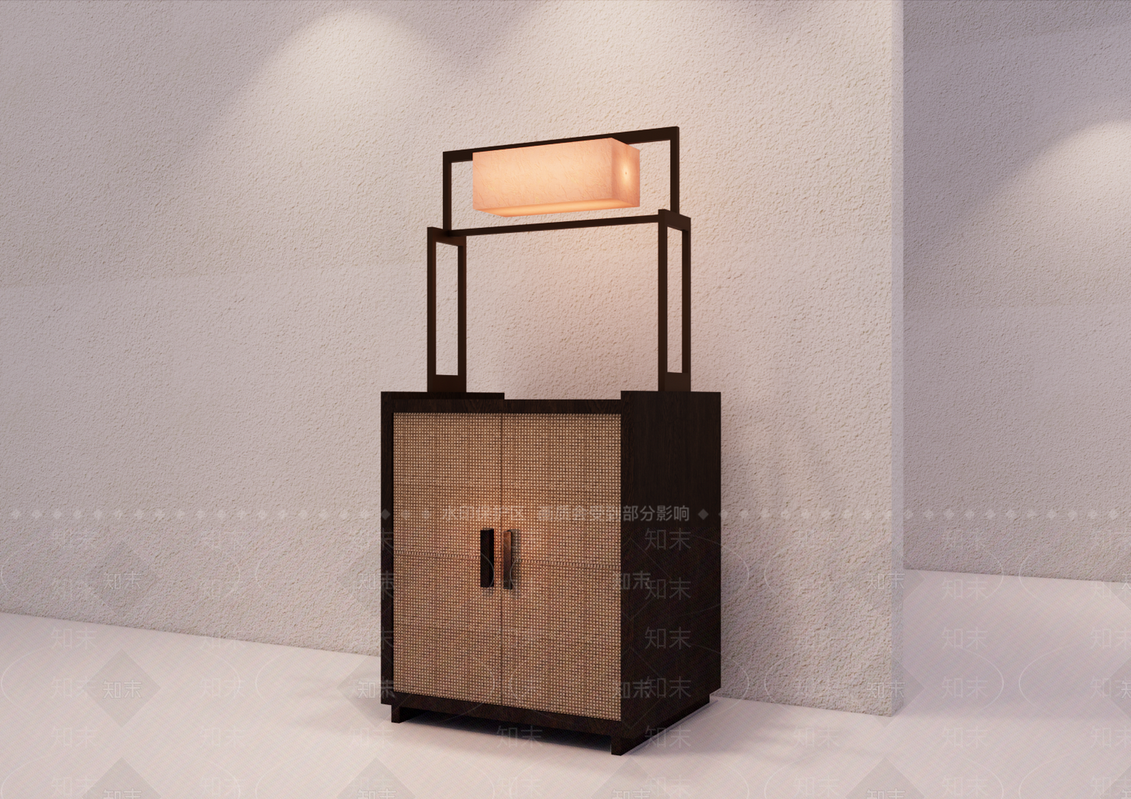 新中式餐边柜SU模型下载【ID:1234390663】