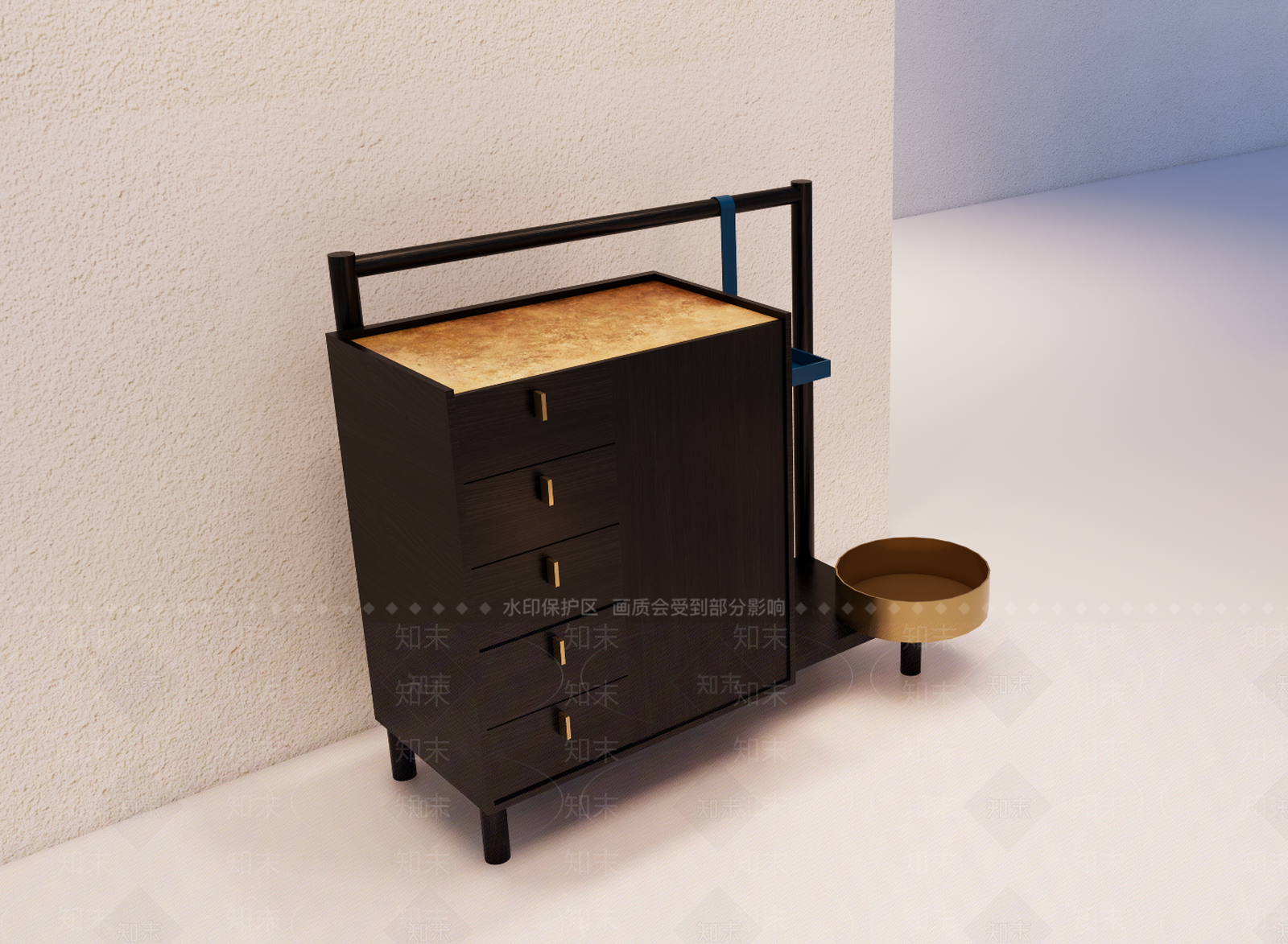 中古风置物架SU模型下载【ID:1234393595】