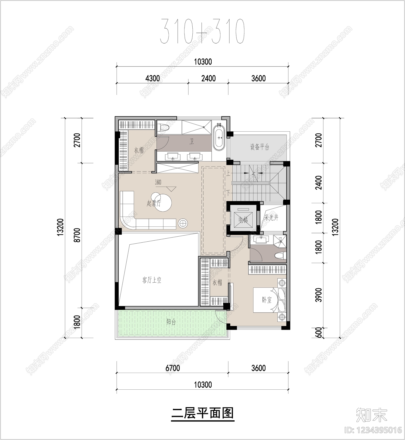 别墅建筑cad施工图下载【ID:1234395016】