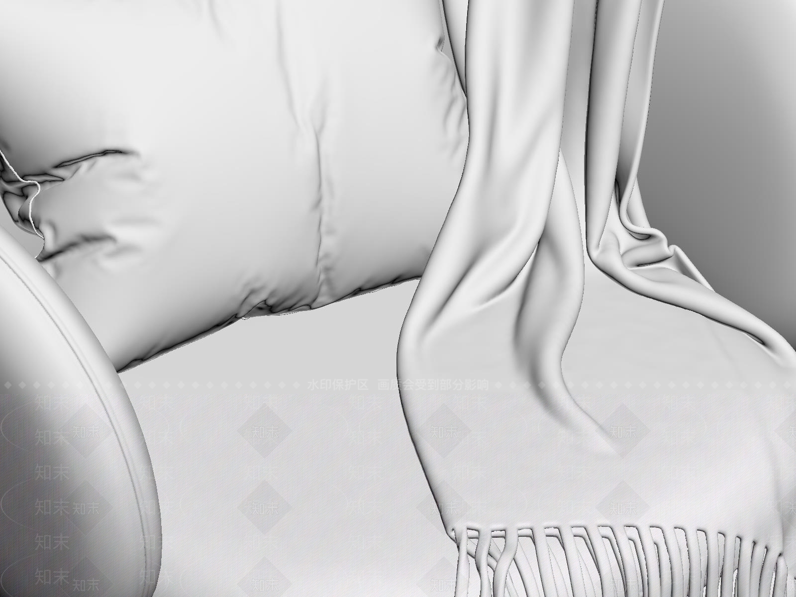 轻奢布料3D模型下载【ID:1234396044】
