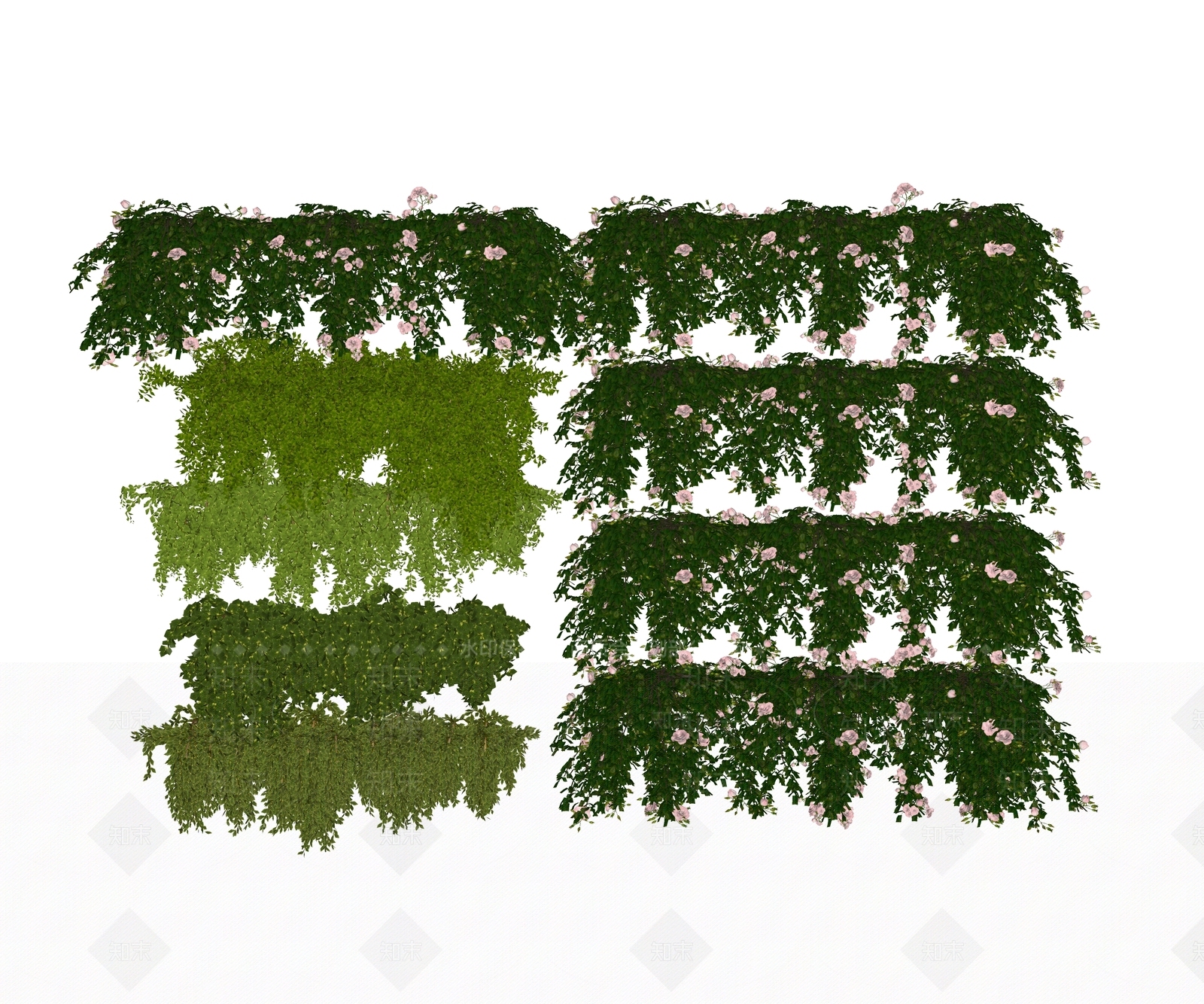 植物组合SU模型下载【ID:1234400127】