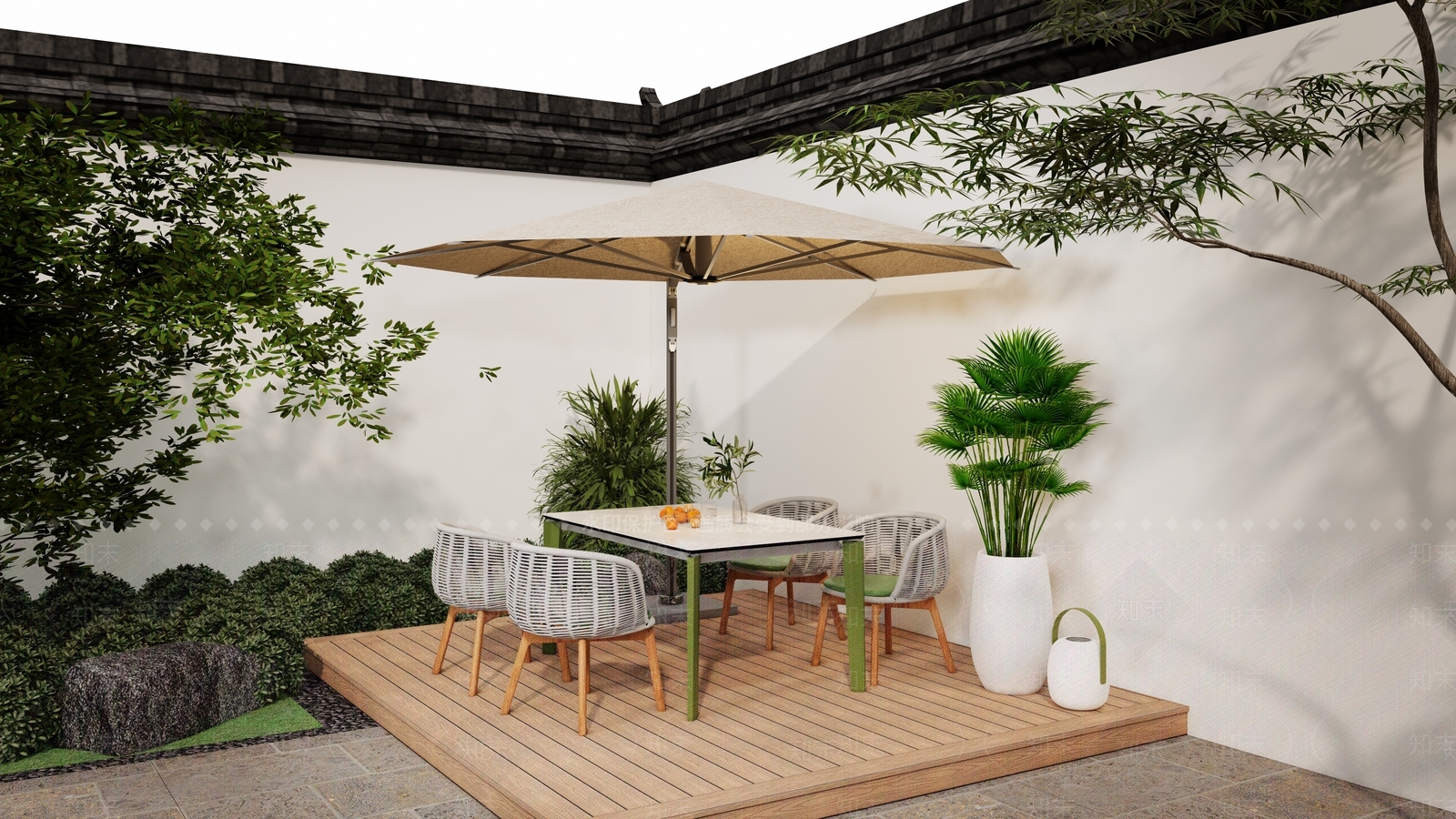 新中式景观乡村景观3D模型下载【ID:1234404710】