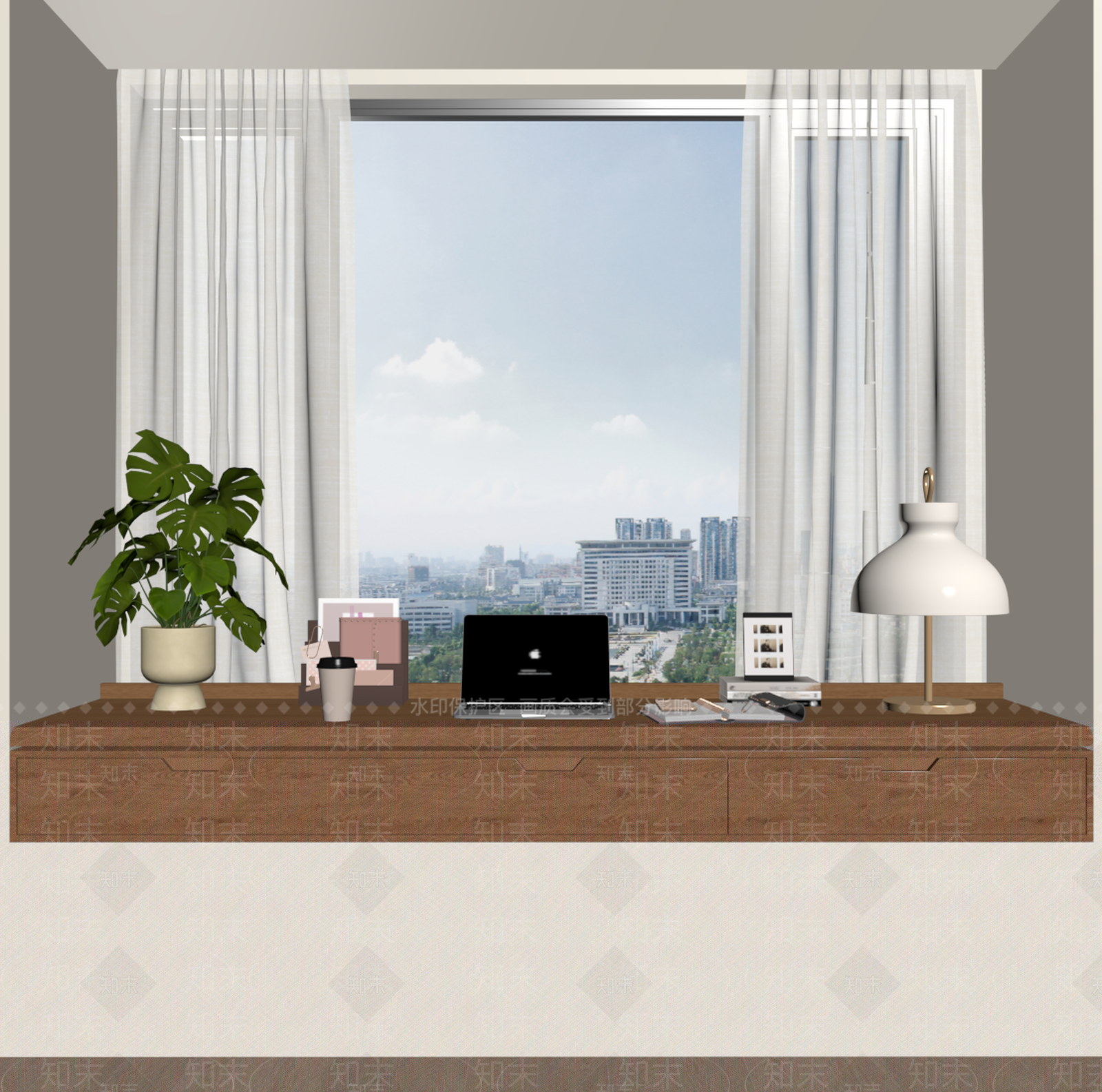 中古风书桌SU模型下载【ID:1234409035】