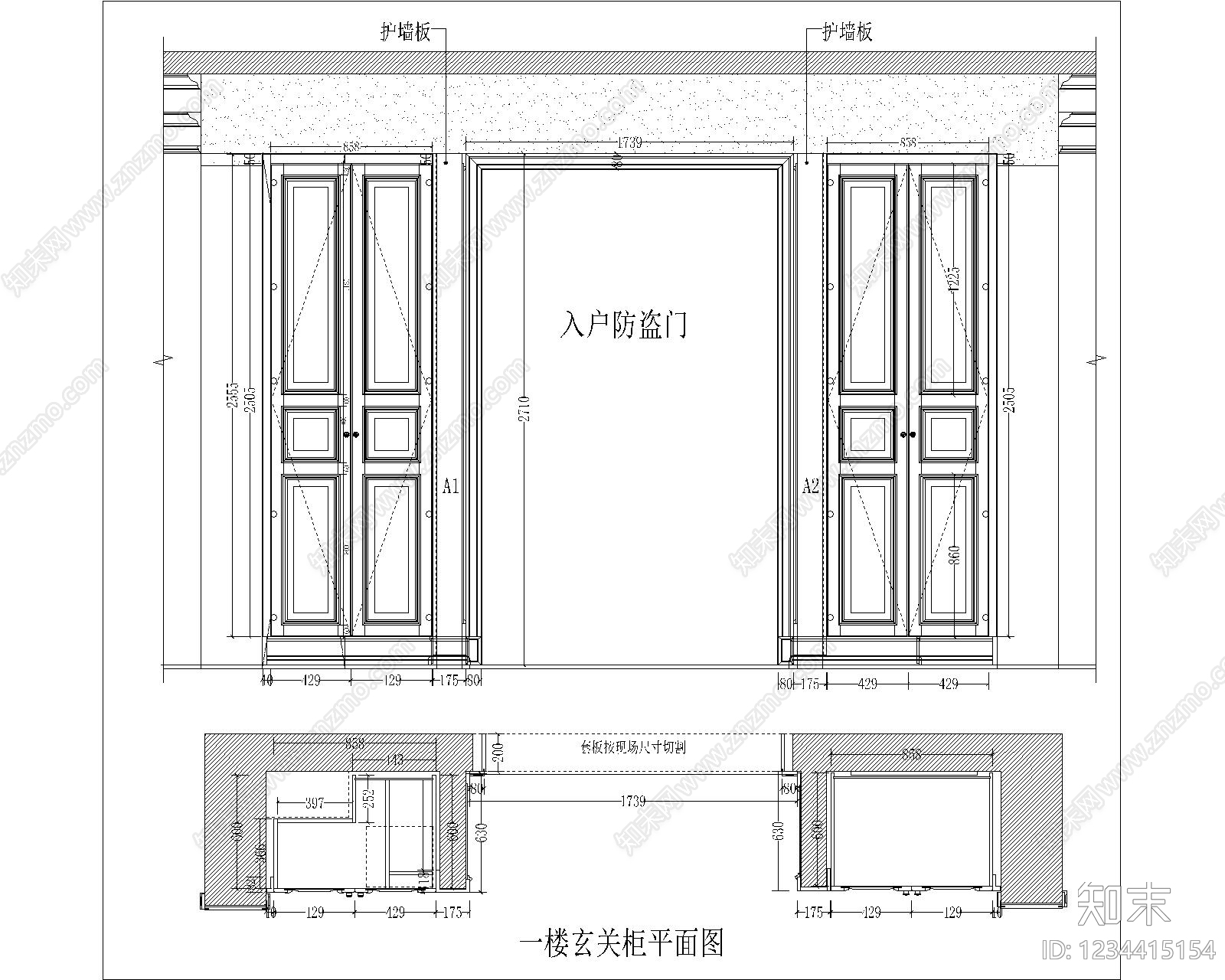家具图库cad施工图下载【ID:1234415154】
