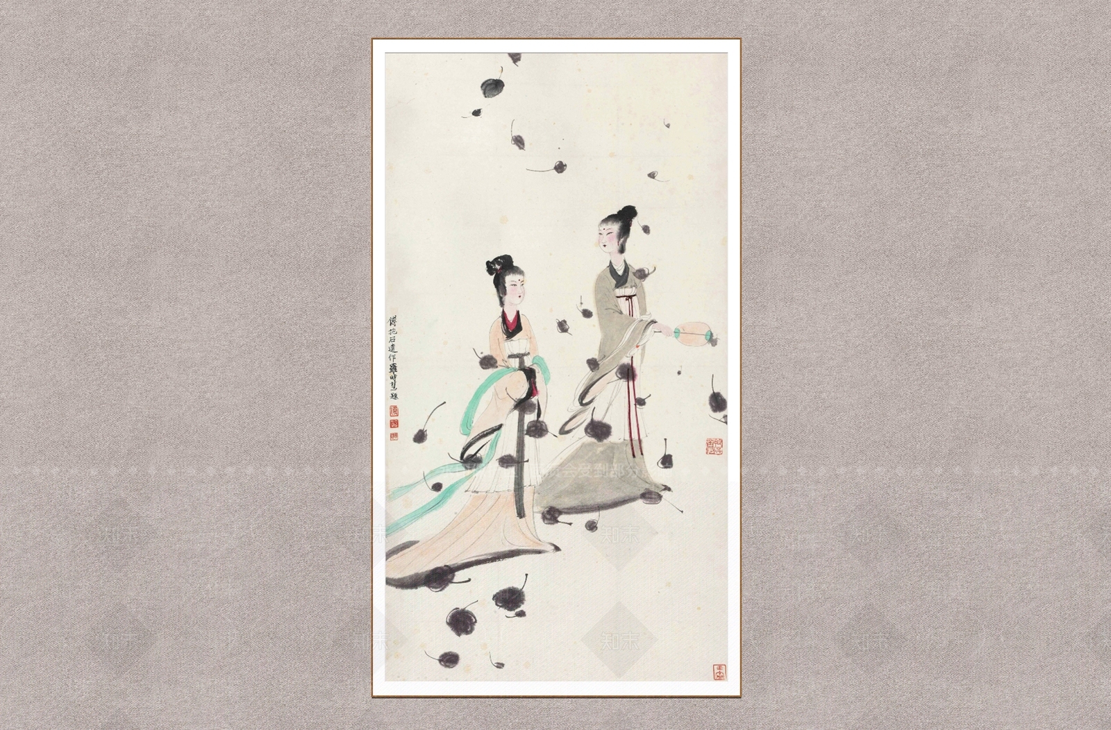 中式字画SU模型下载【ID:1234432907】