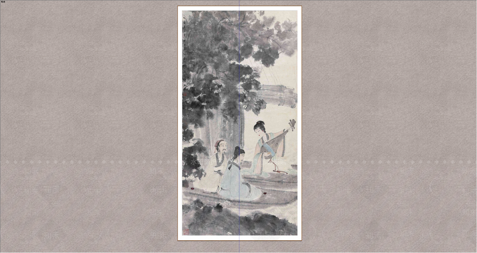 中式字画SU模型下载【ID:1234433049】