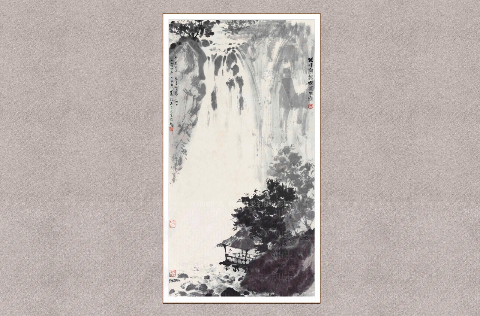 新中式山水画SU模型下载【ID:1234433460】