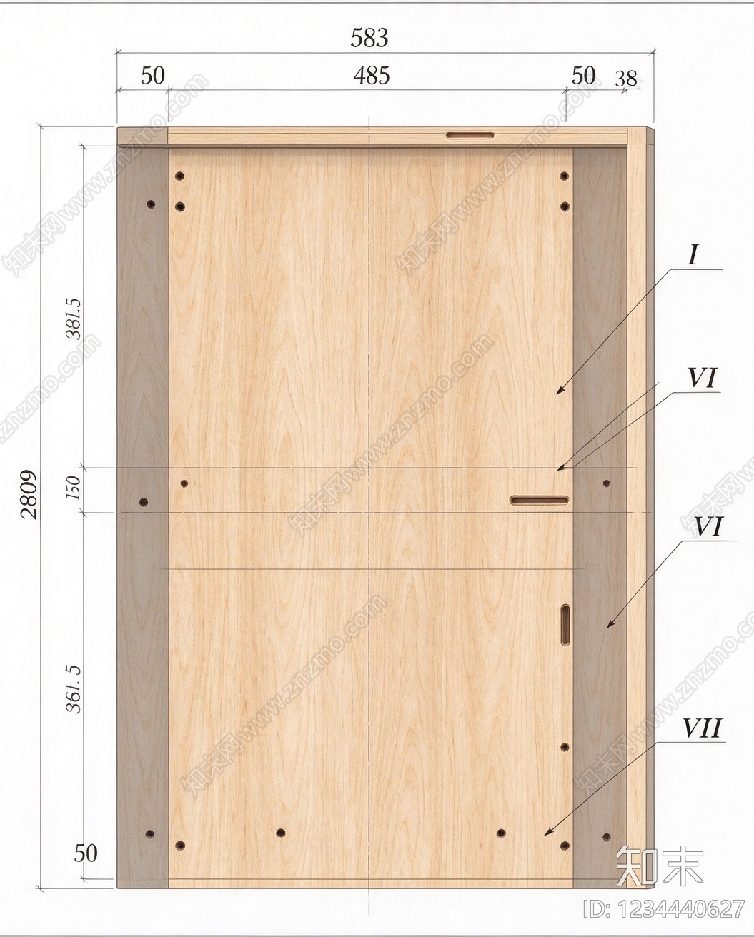 柜子cad施工图下载【ID:1234440627】