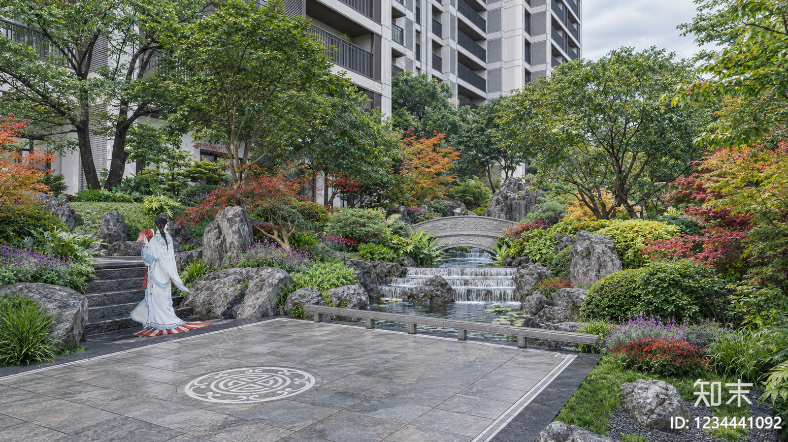 假山水景图库cad施工图下载【ID:1234441092】