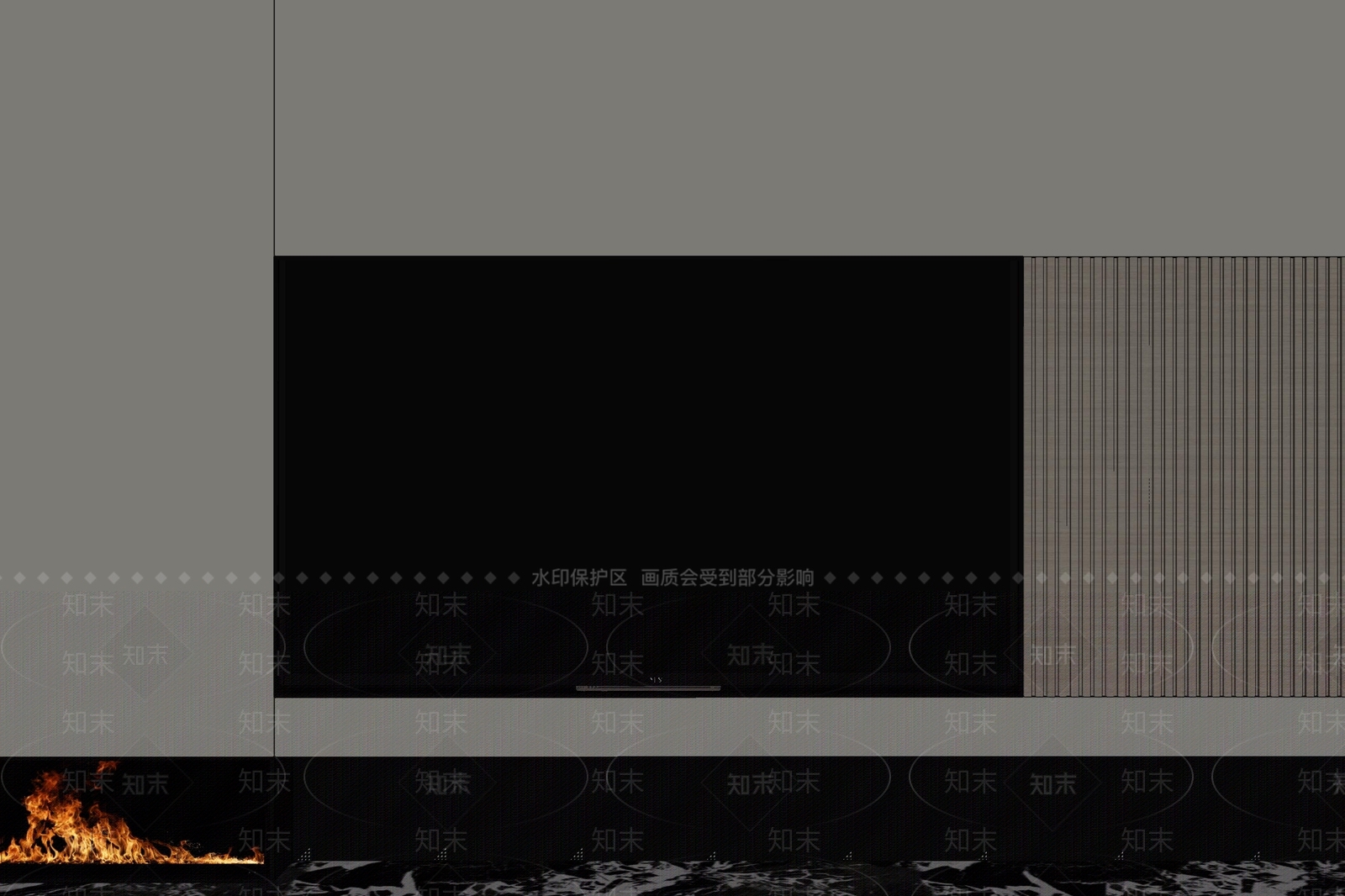 意式极简背景墙SU模型下载【ID:1234456801】