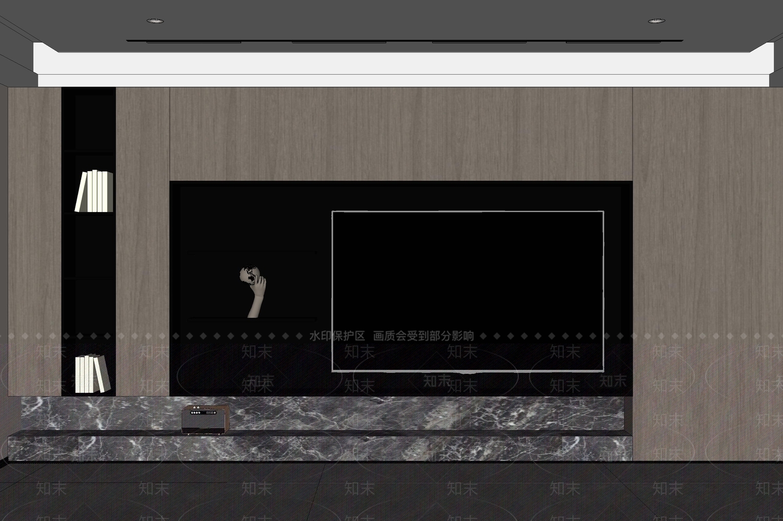 意式极简背景墙SU模型下载【ID:1234456985】