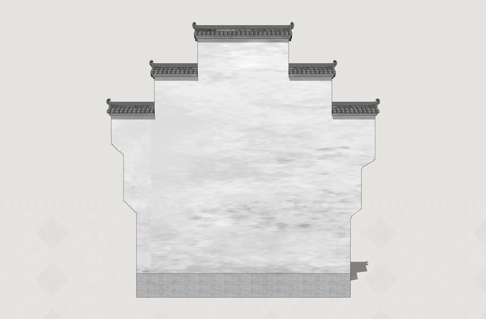 中式古建古建筑SU模型下载【ID:1234471418】