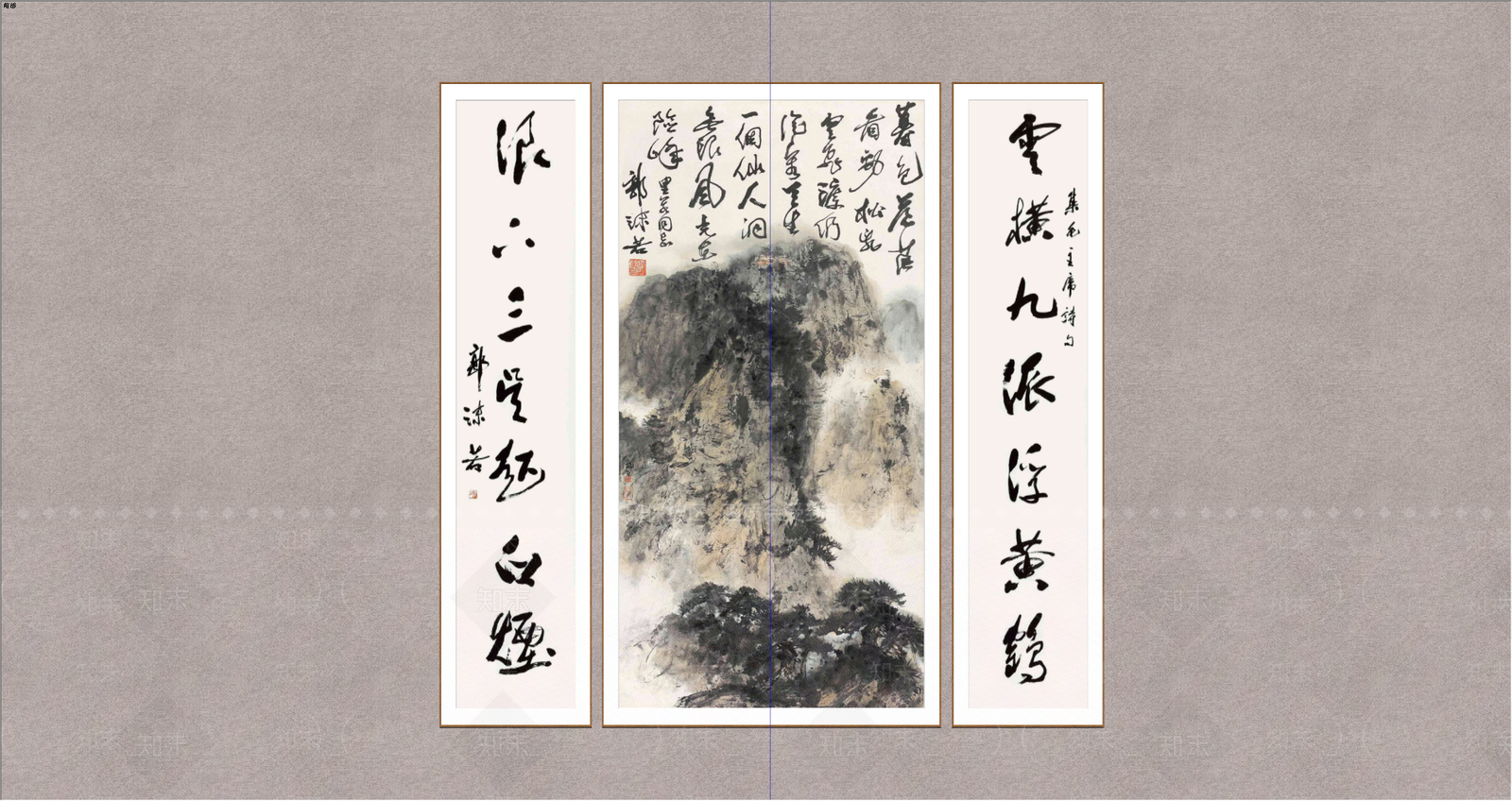 中式字画SU模型下载【ID:1234472828】