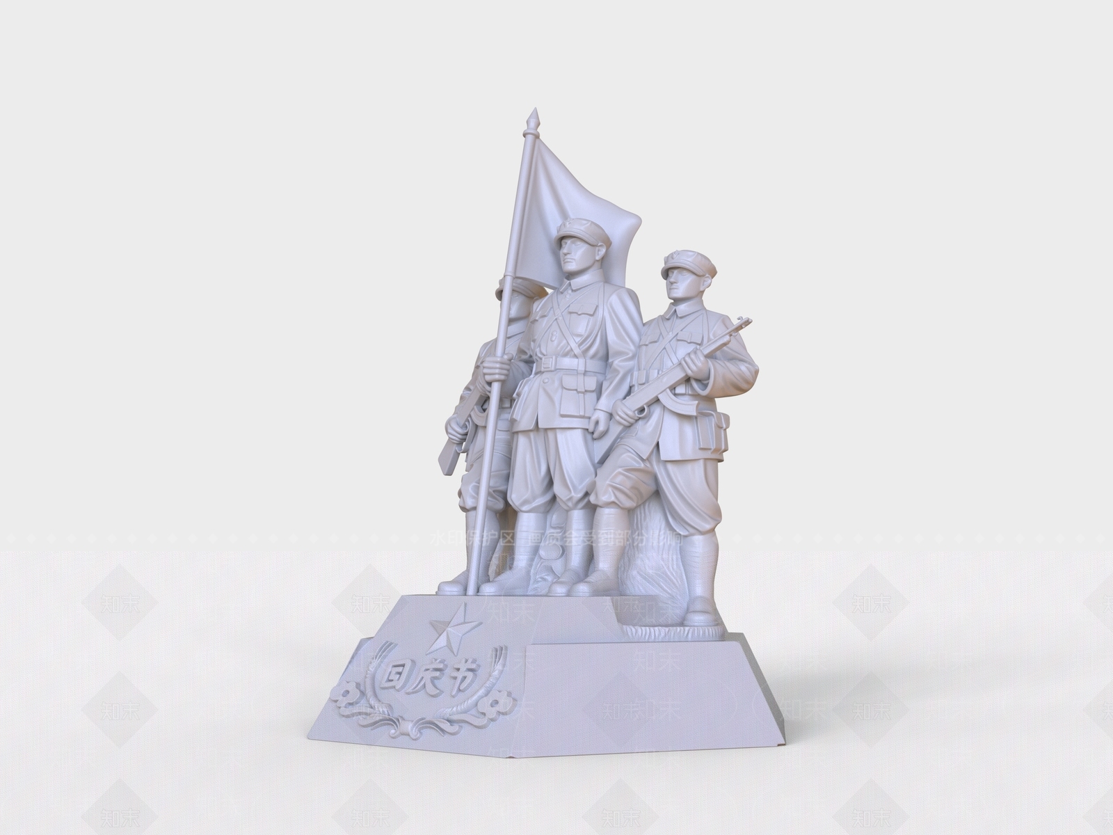 中式景观雕塑3D模型下载【ID:1234476337】