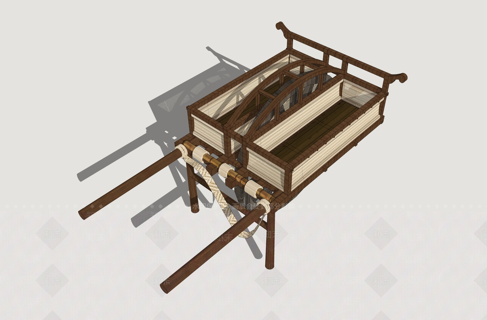 中式其他交通工具SU模型下载【ID:1234482438】