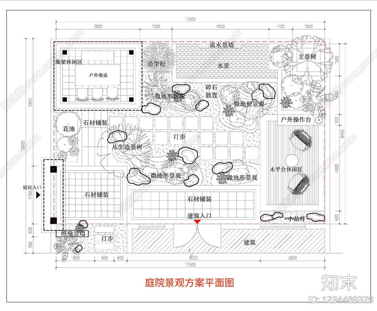 庭院cad施工图下载【ID:1234489329】