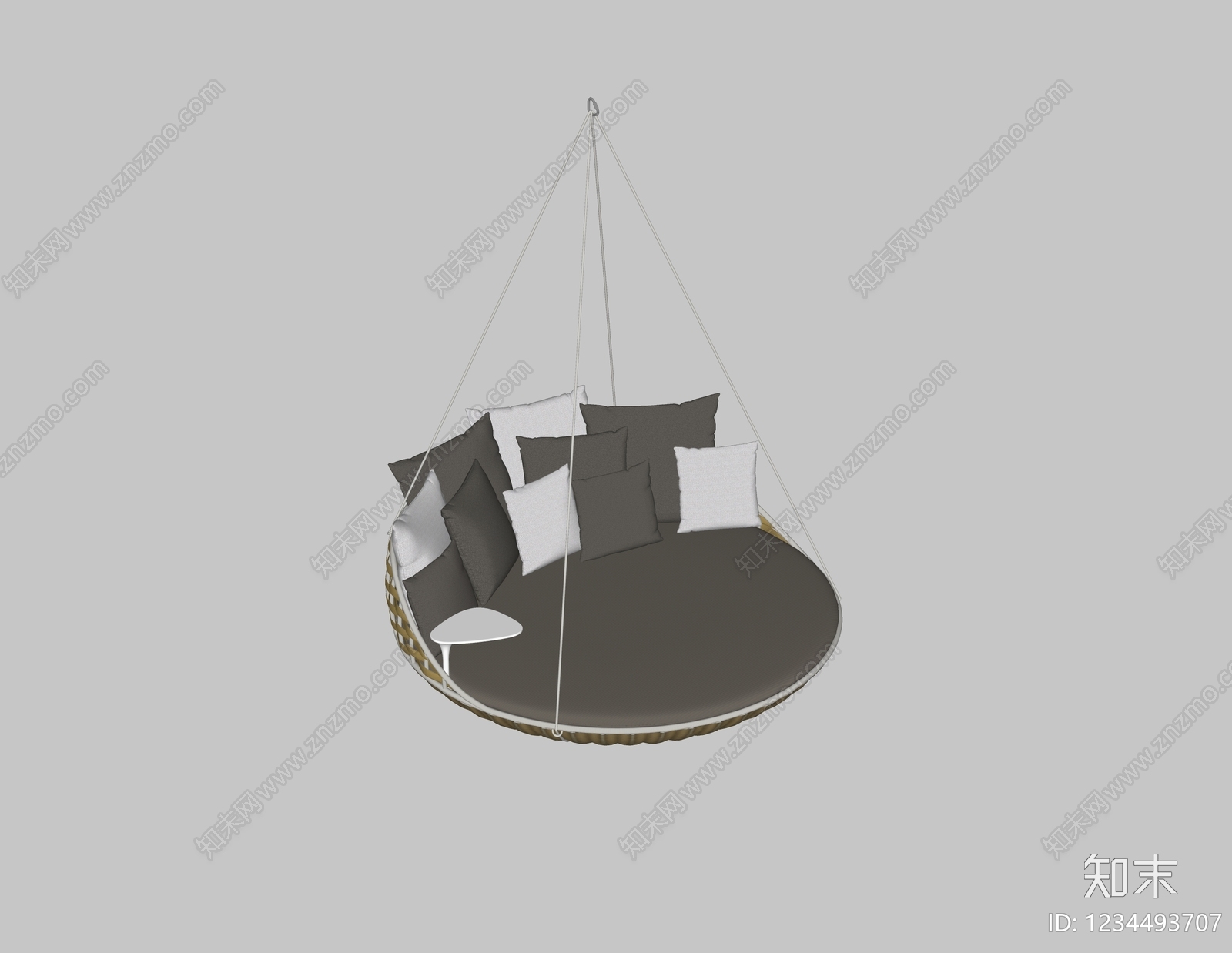 现代简约摇椅SU模型下载【ID:1234493707】