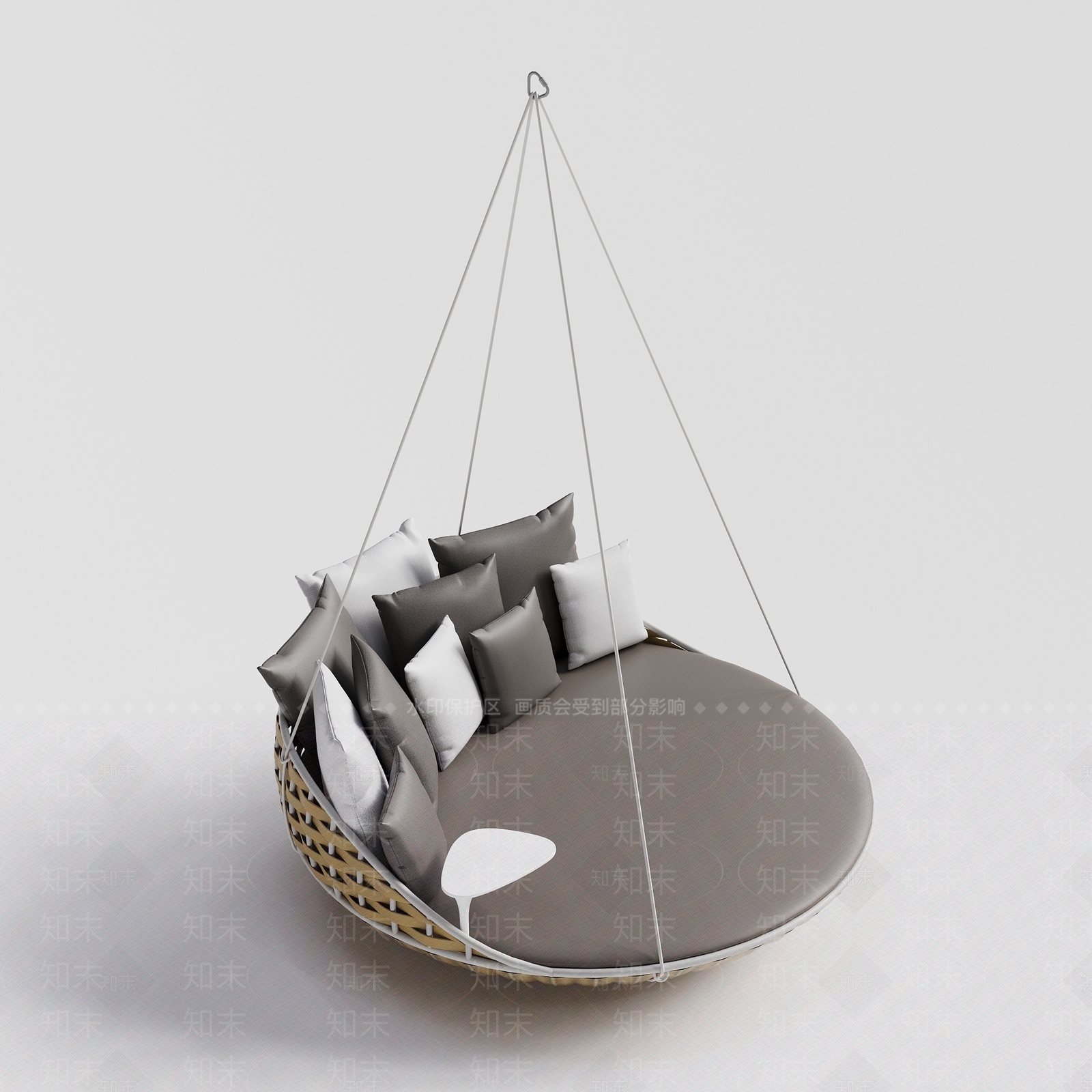 现代简约吊椅3D模型渲染效果图