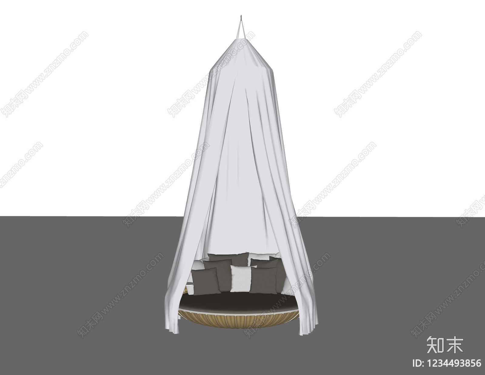 极简摇椅SU模型下载【ID:1234493856】