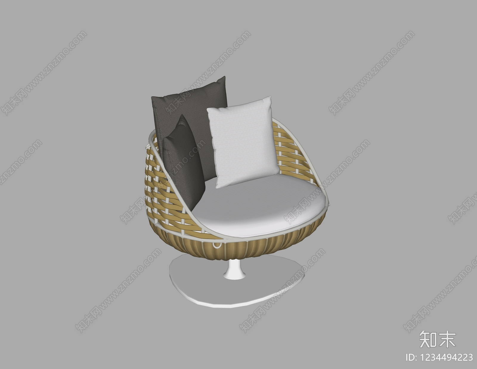 现代简约户外椅SU模型下载【ID:1234494223】