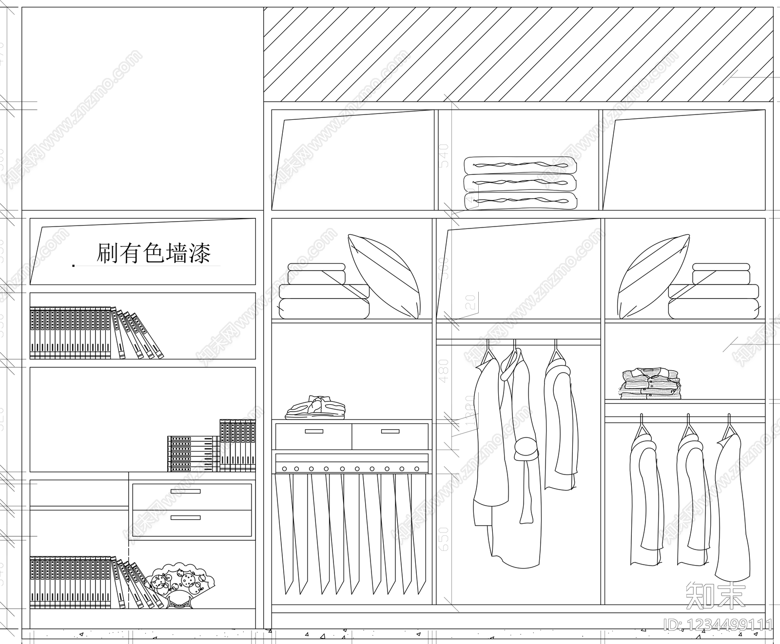 柜子cad施工图下载【ID:1234499111】