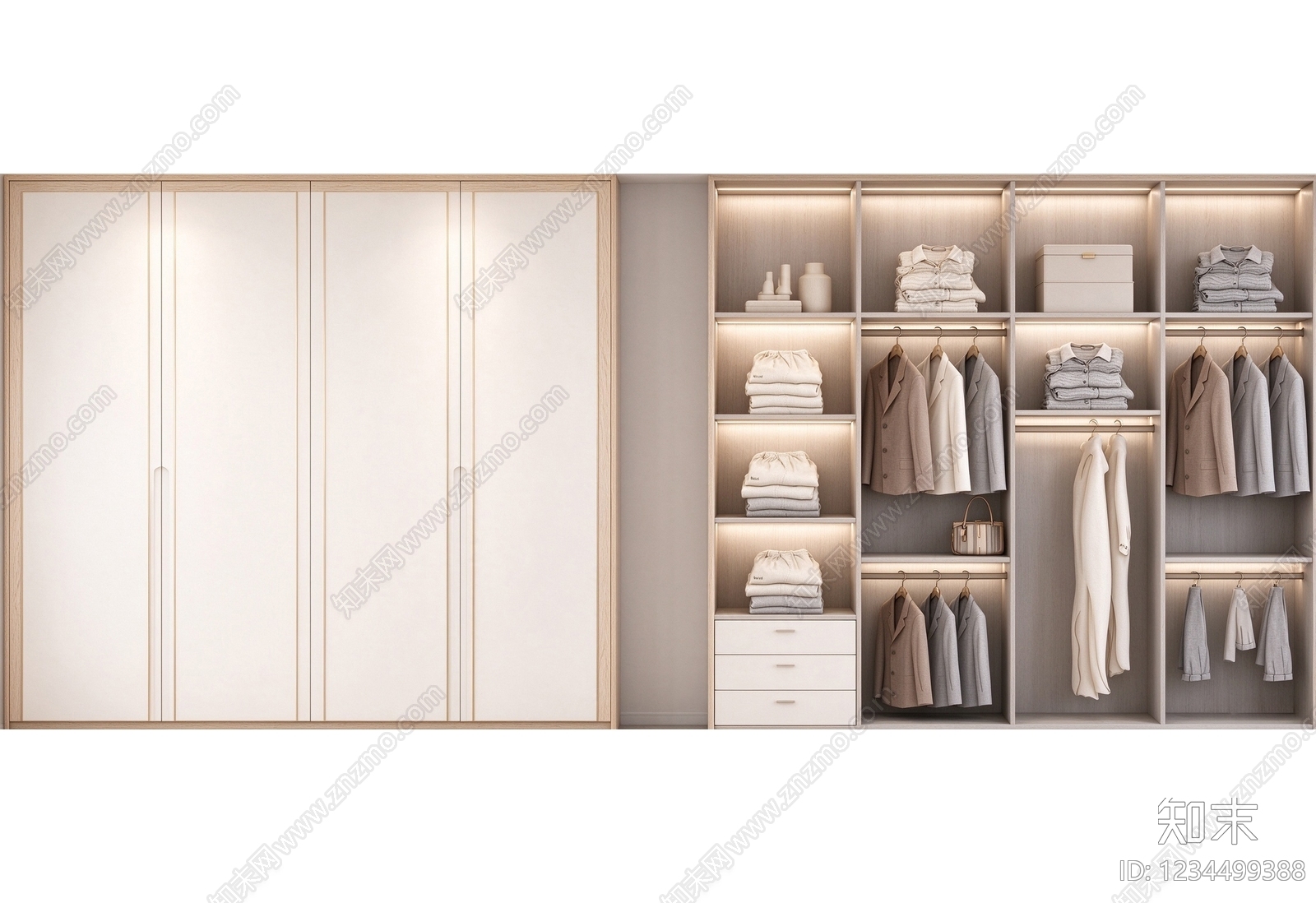 柜子cad施工图下载【ID:1234499388】