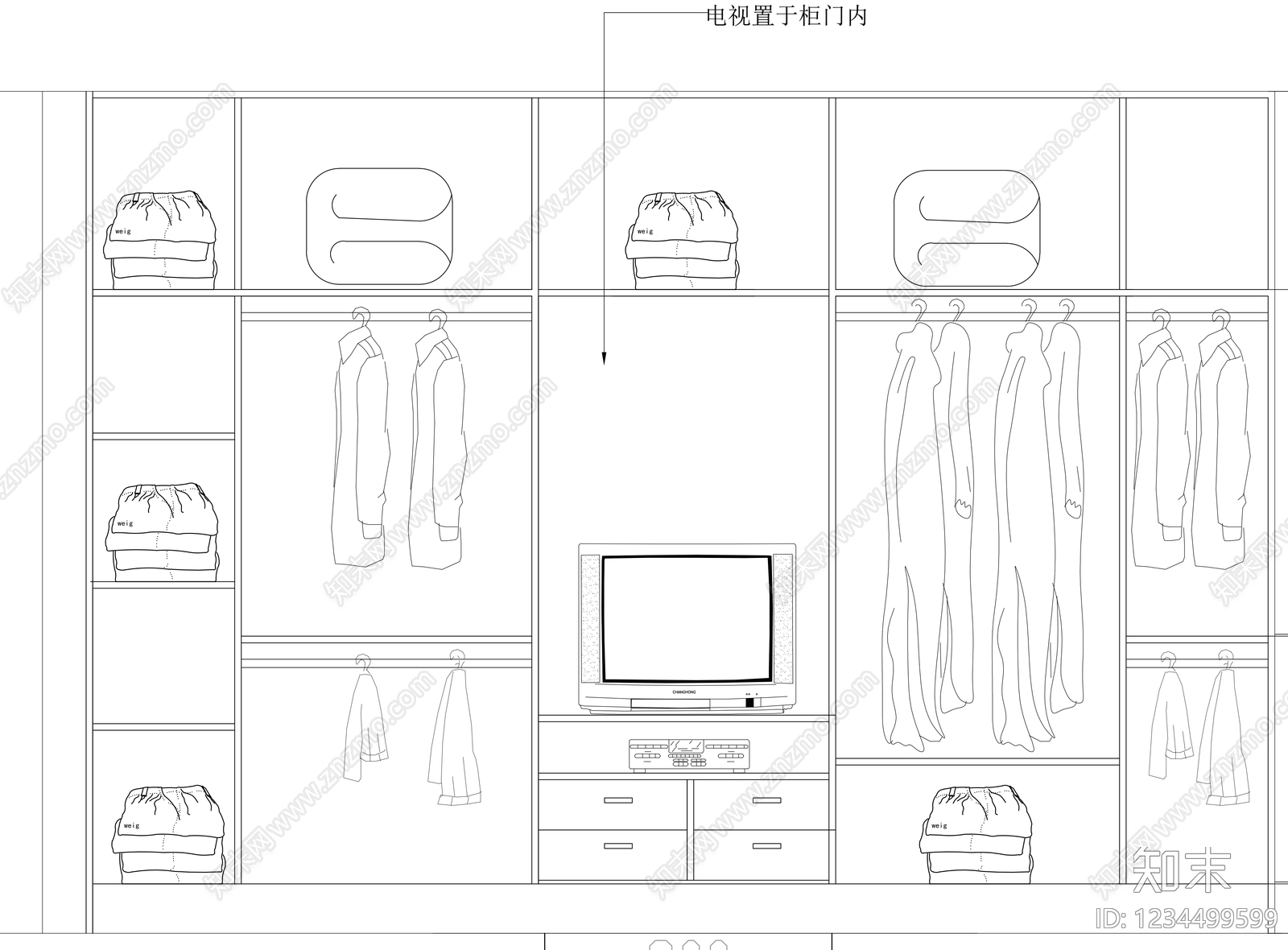 柜子cad施工图下载【ID:1234499599】