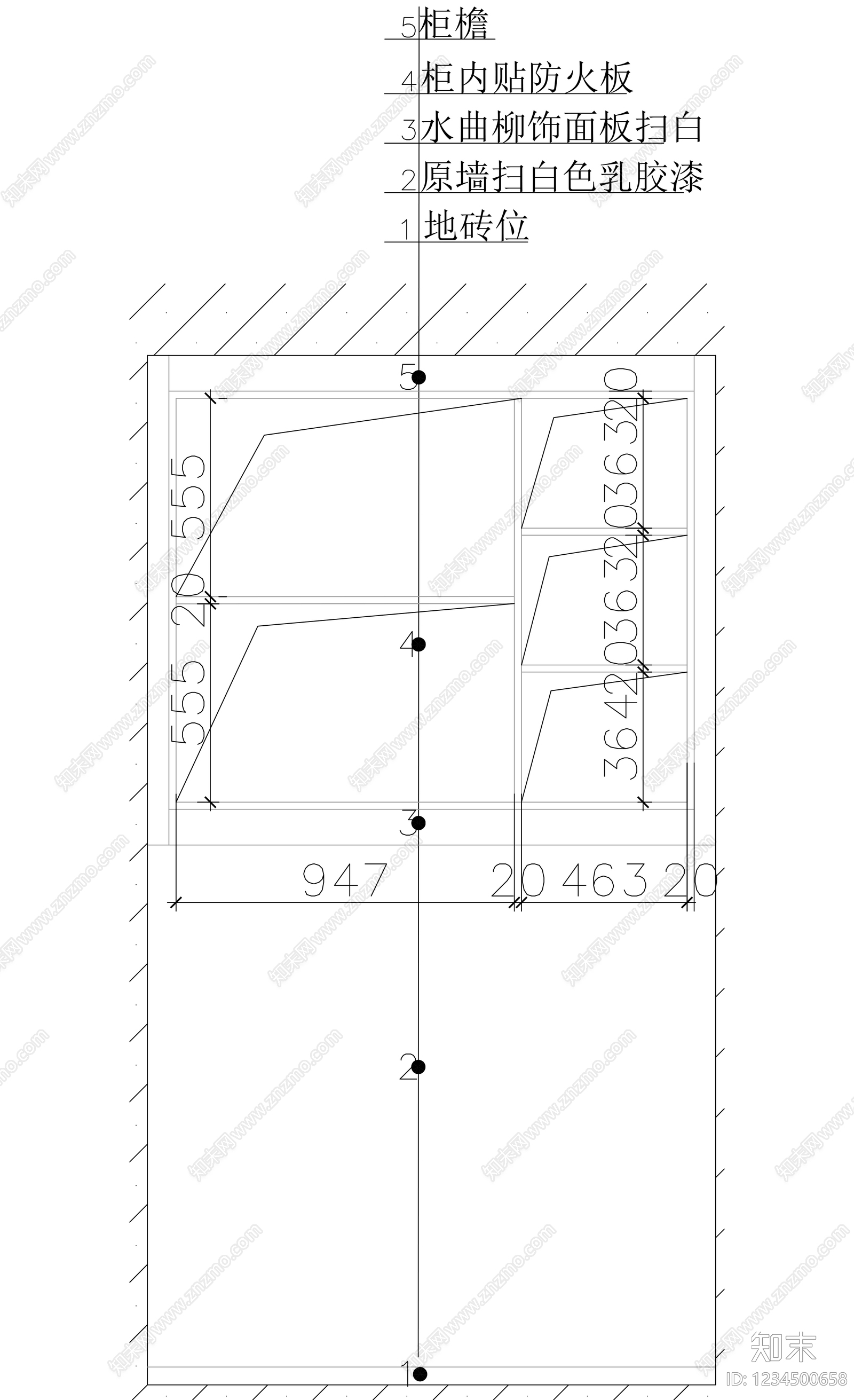柜子cad施工图下载【ID:1234500658】