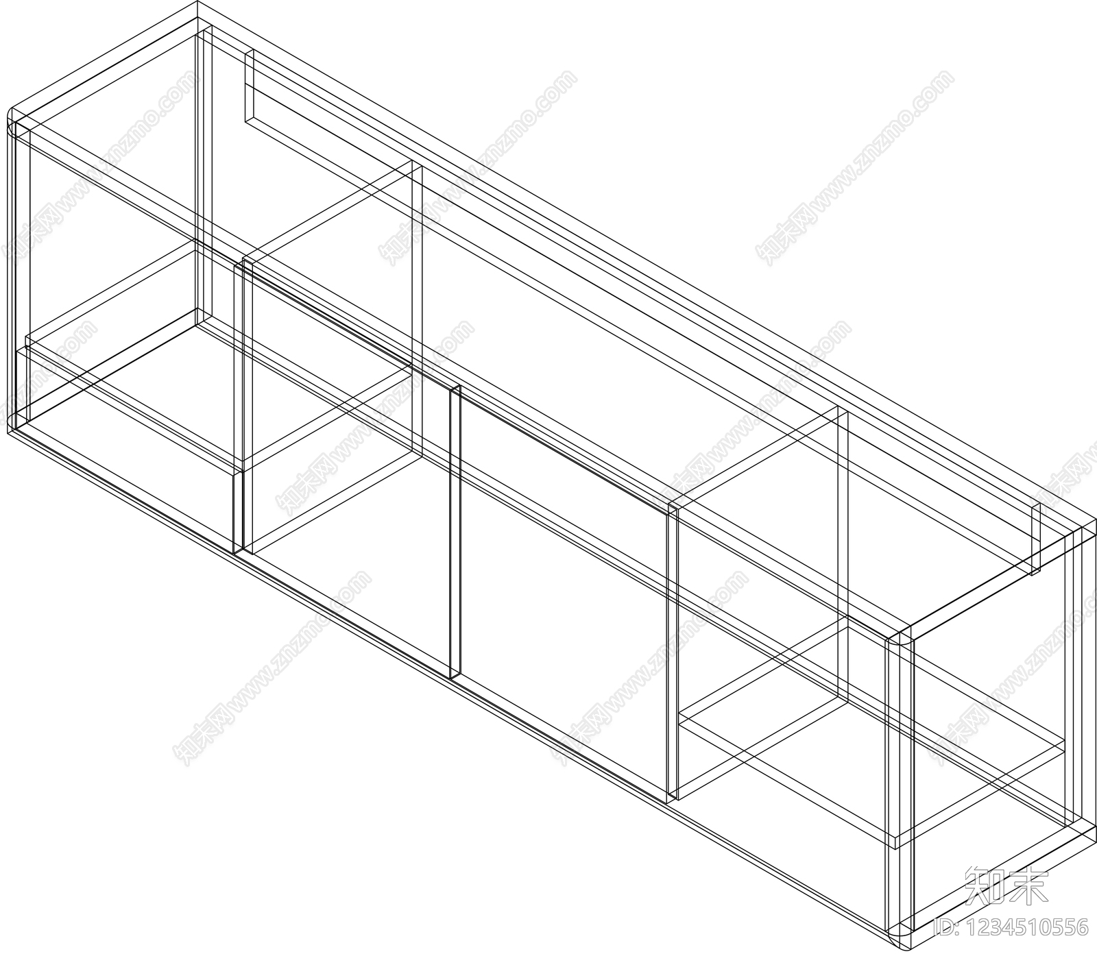 柜子cad施工图下载【ID:1234510556】