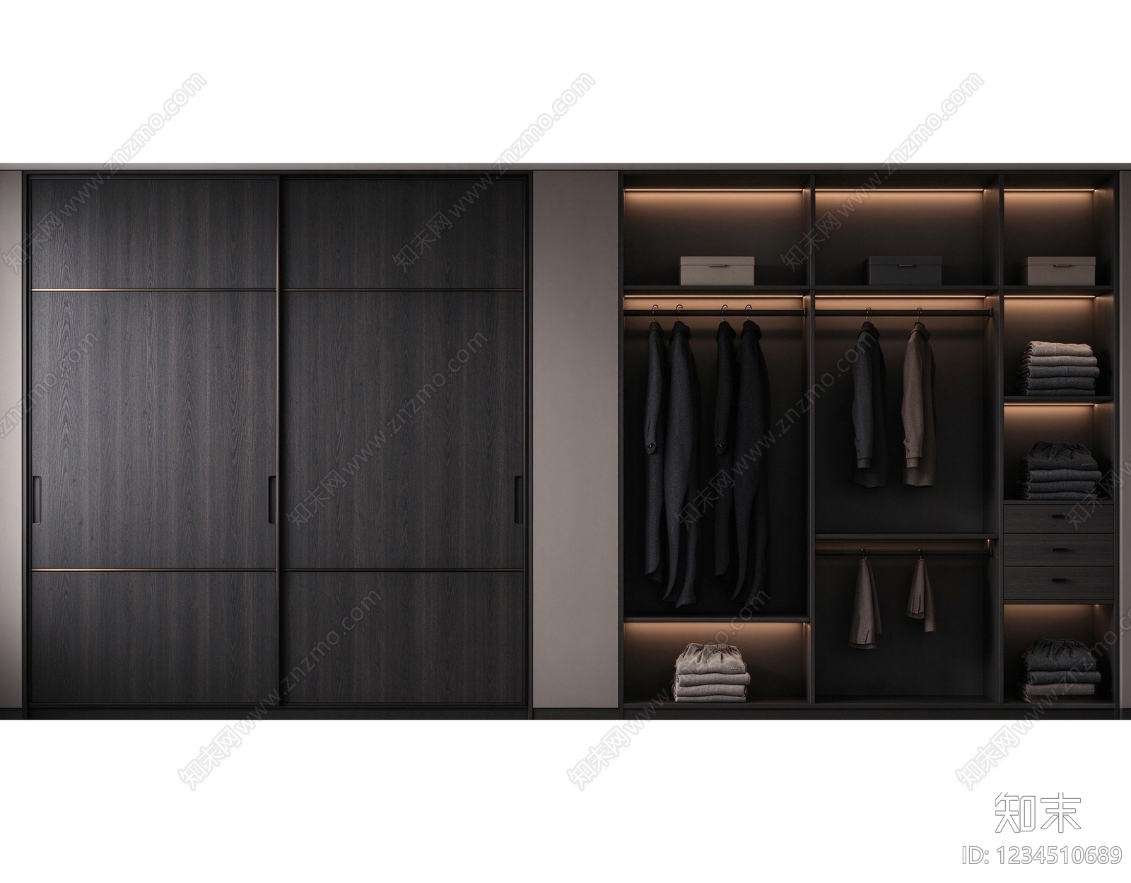 柜子cad施工图下载【ID:1234510689】