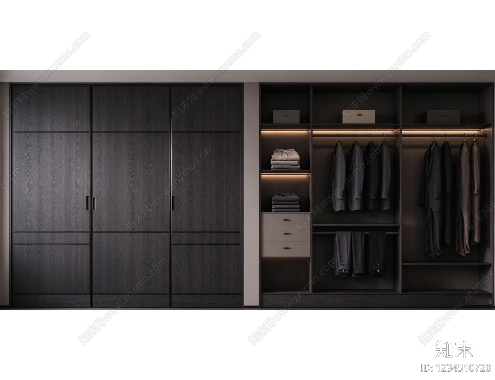 柜子cad施工图下载【ID:1234510720】