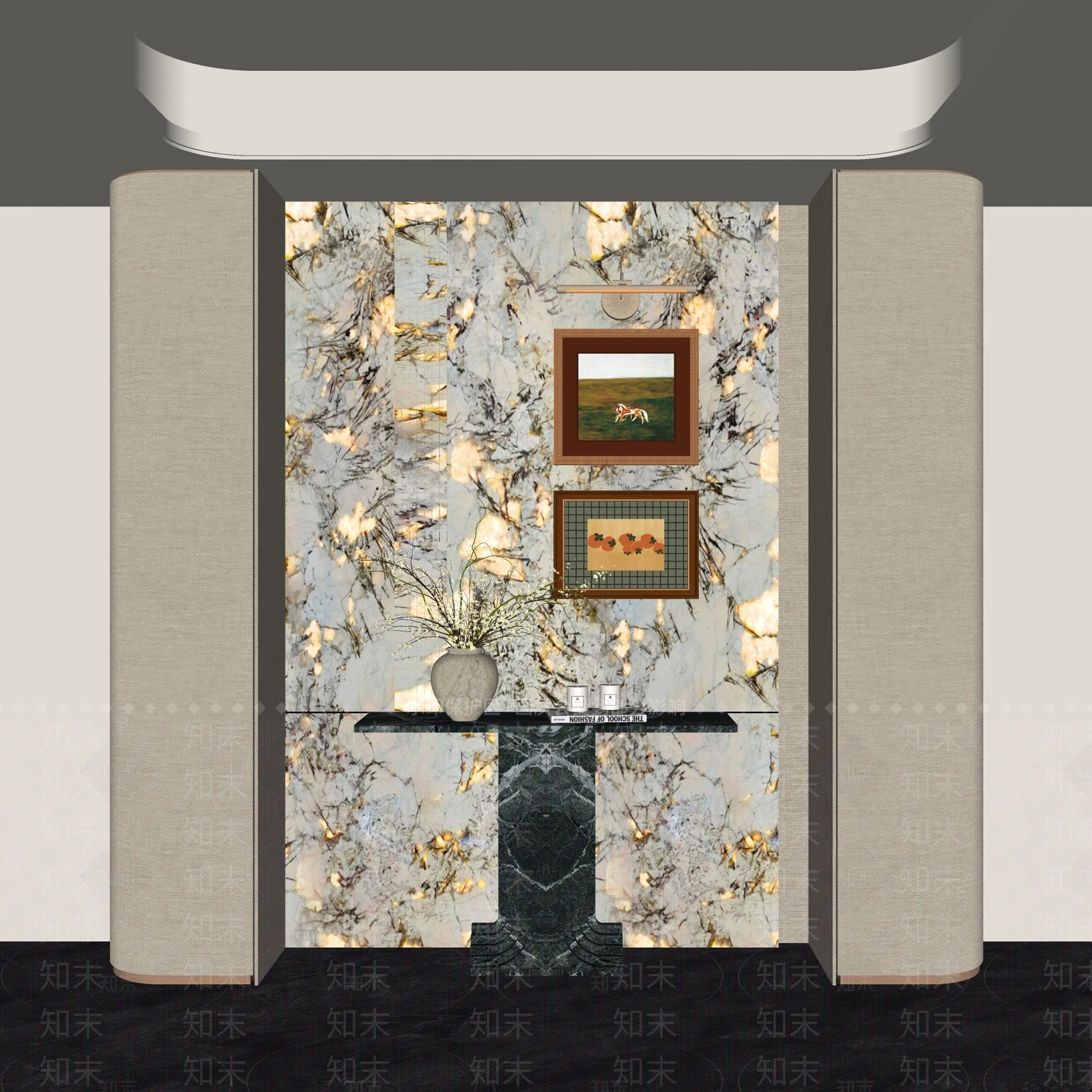 轻奢玄关SU模型下载【ID:1234511487】