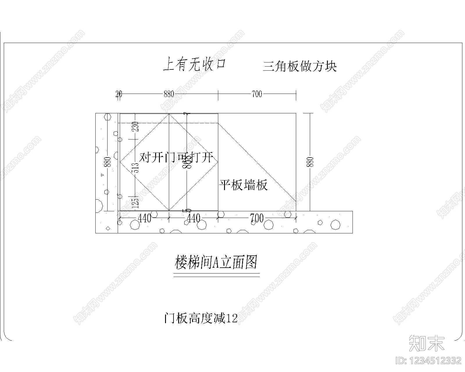 背景墙节点cad施工图下载【ID:1234512332】