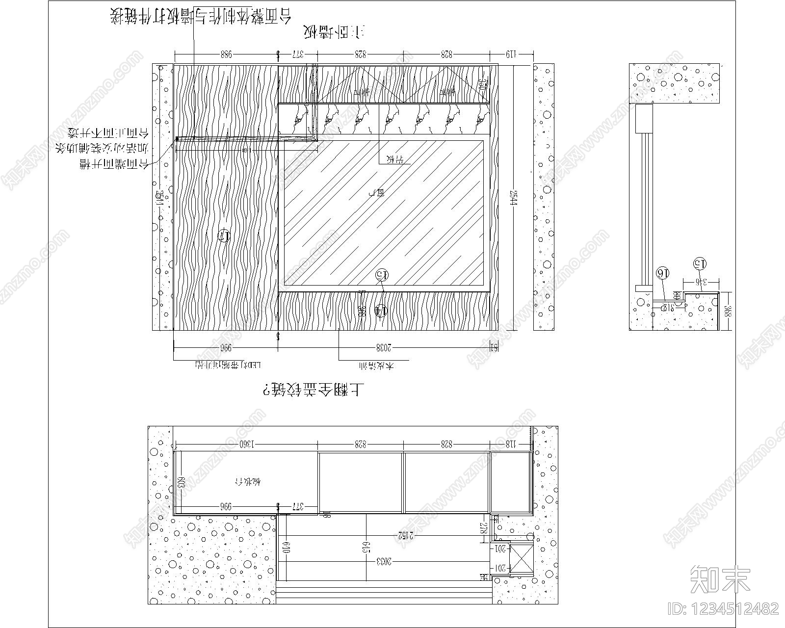 卧室cad施工图下载【ID:1234512482】