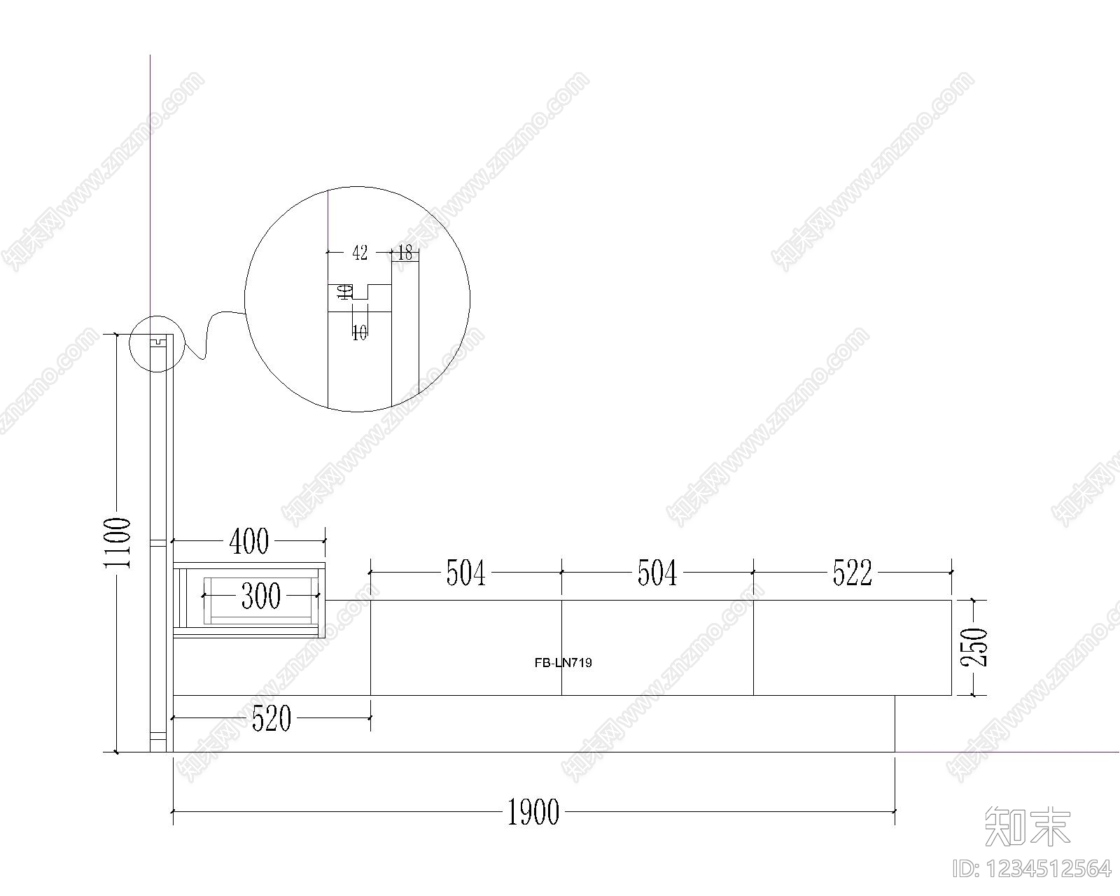 家具图库cad施工图下载【ID:1234512564】