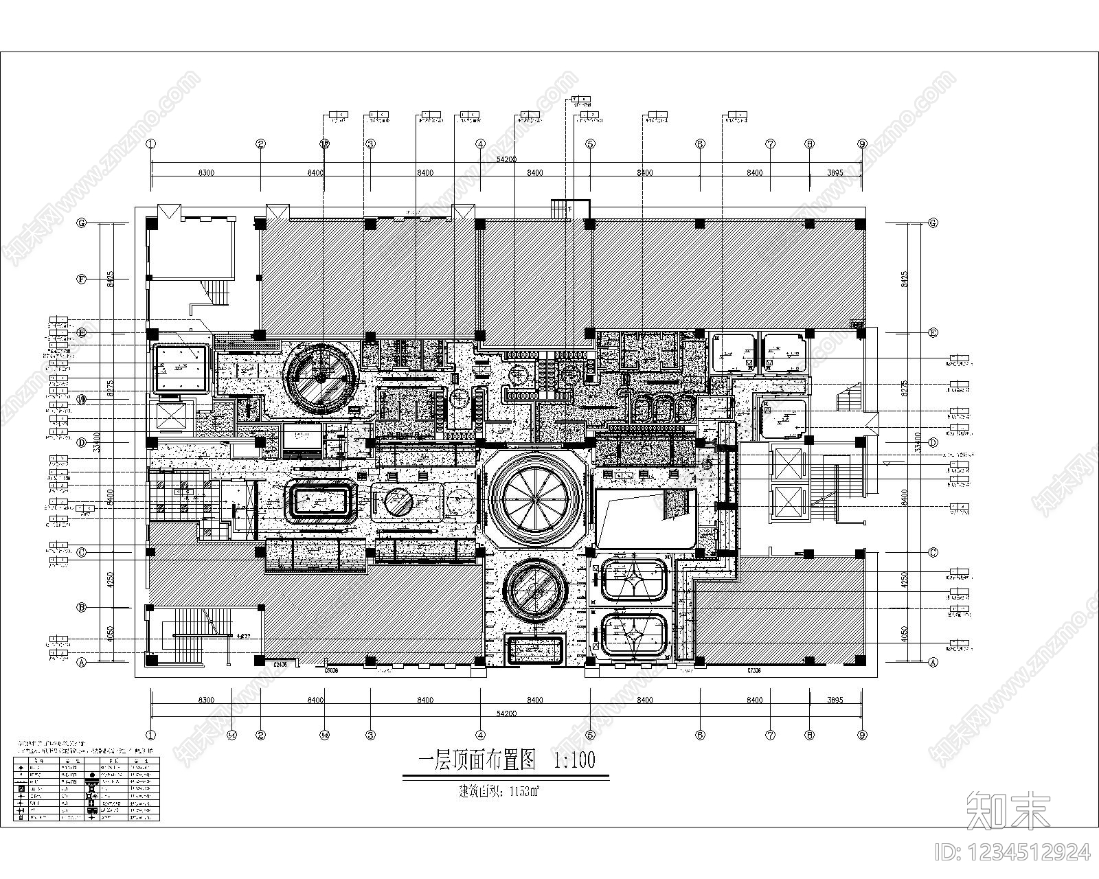 会所cad施工图下载【ID:1234512924】