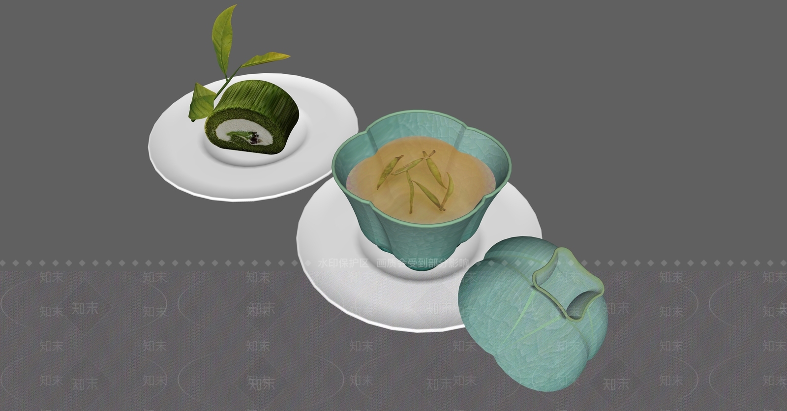 中式茶具SU模型下载【ID:1234513768】