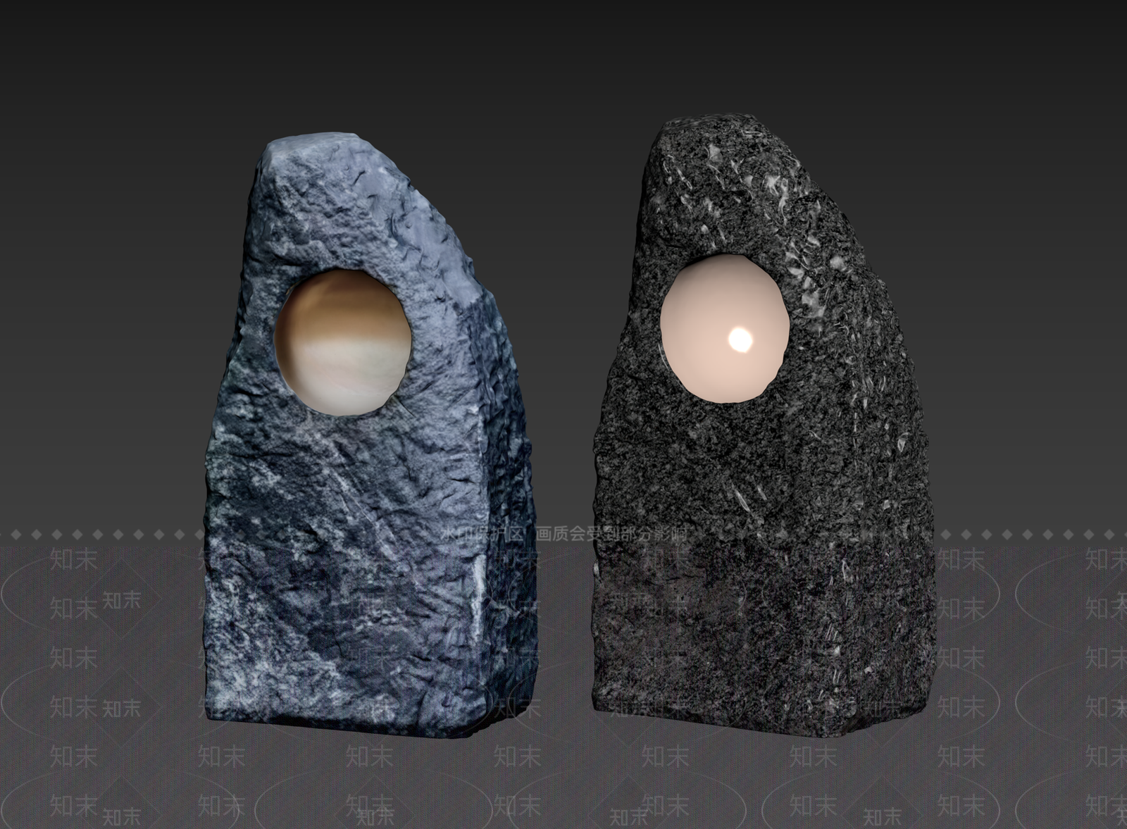 侘寂石头3D模型下载【ID:1234515303】