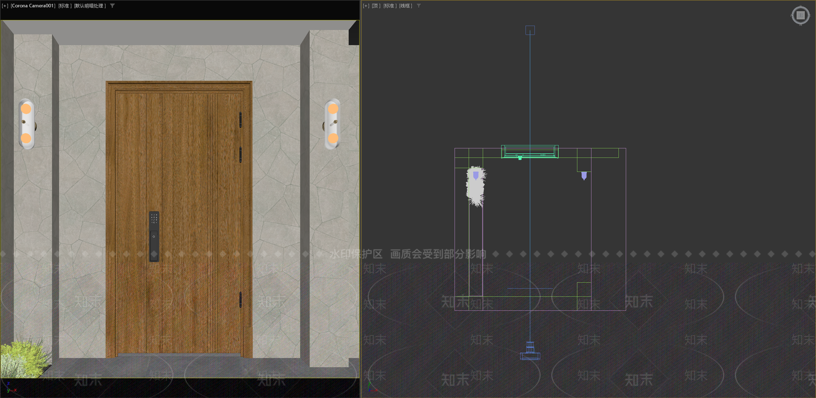 原木风单开门3D模型下载【ID:1234517055】