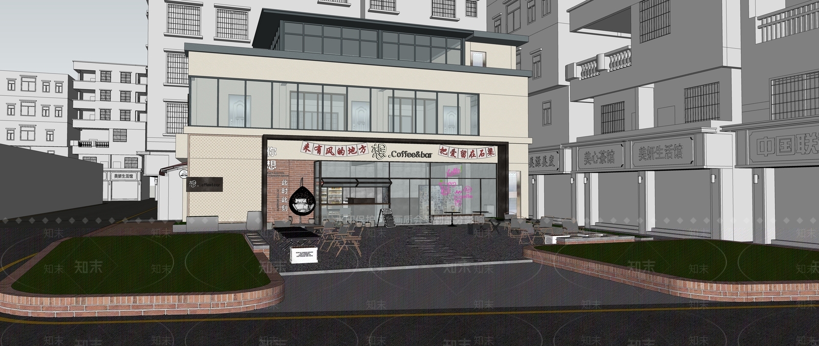 现代乡村民房SU模型下载【ID:1234517963】