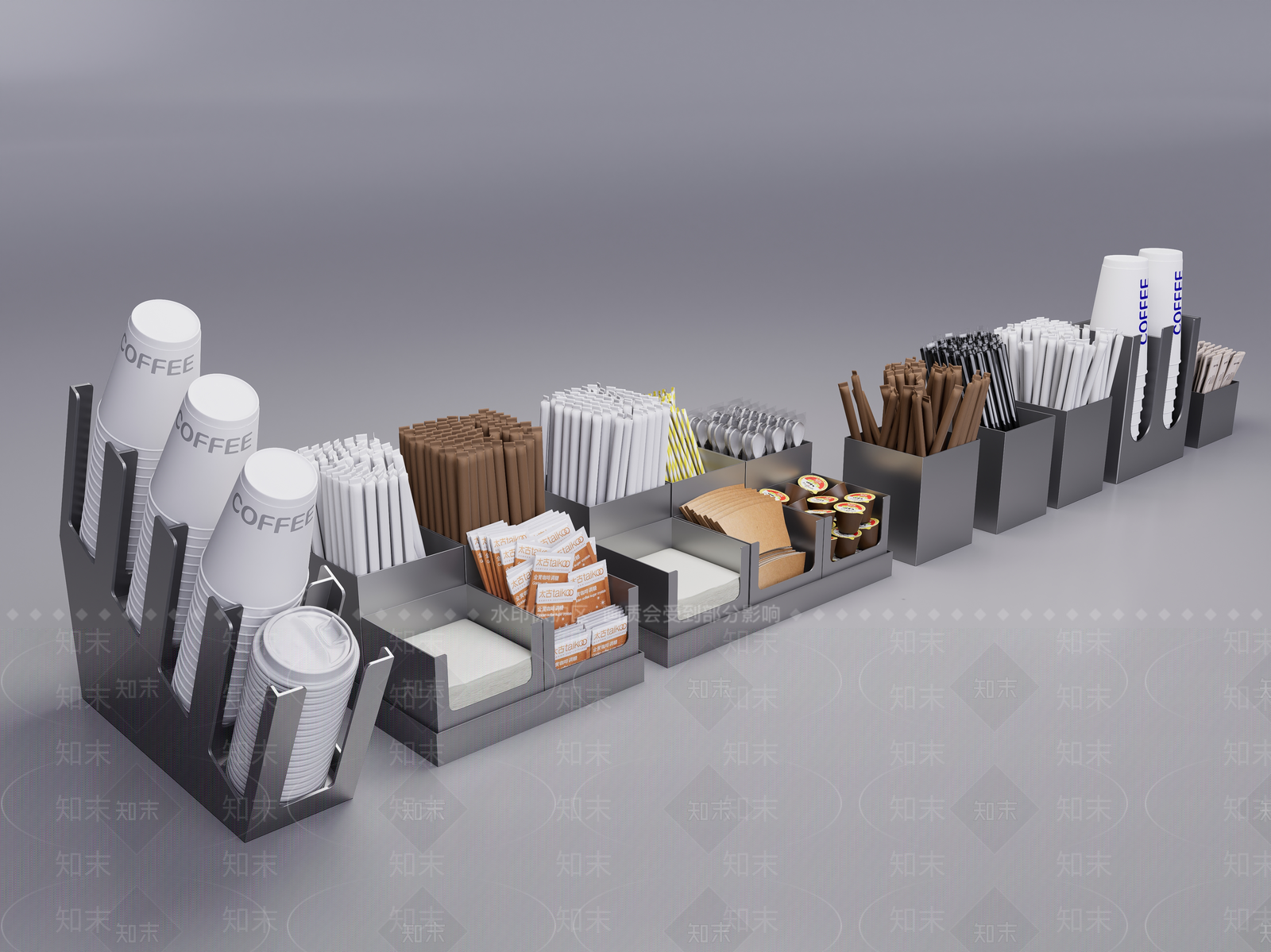 现代简约展示用品SU模型下载【ID:1234518648】