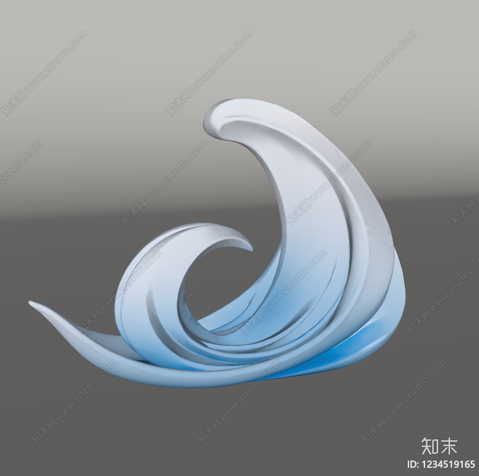 现代雕塑摆件SU模型下载【ID:1234519165】