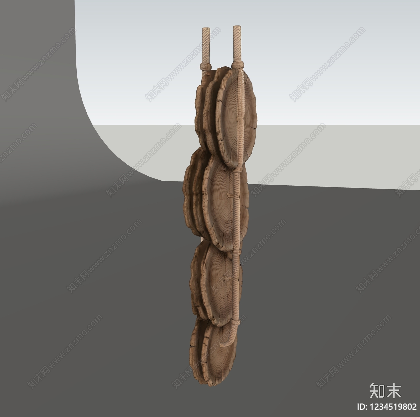 侘寂落地摆件SU模型下载【ID:1234519802】