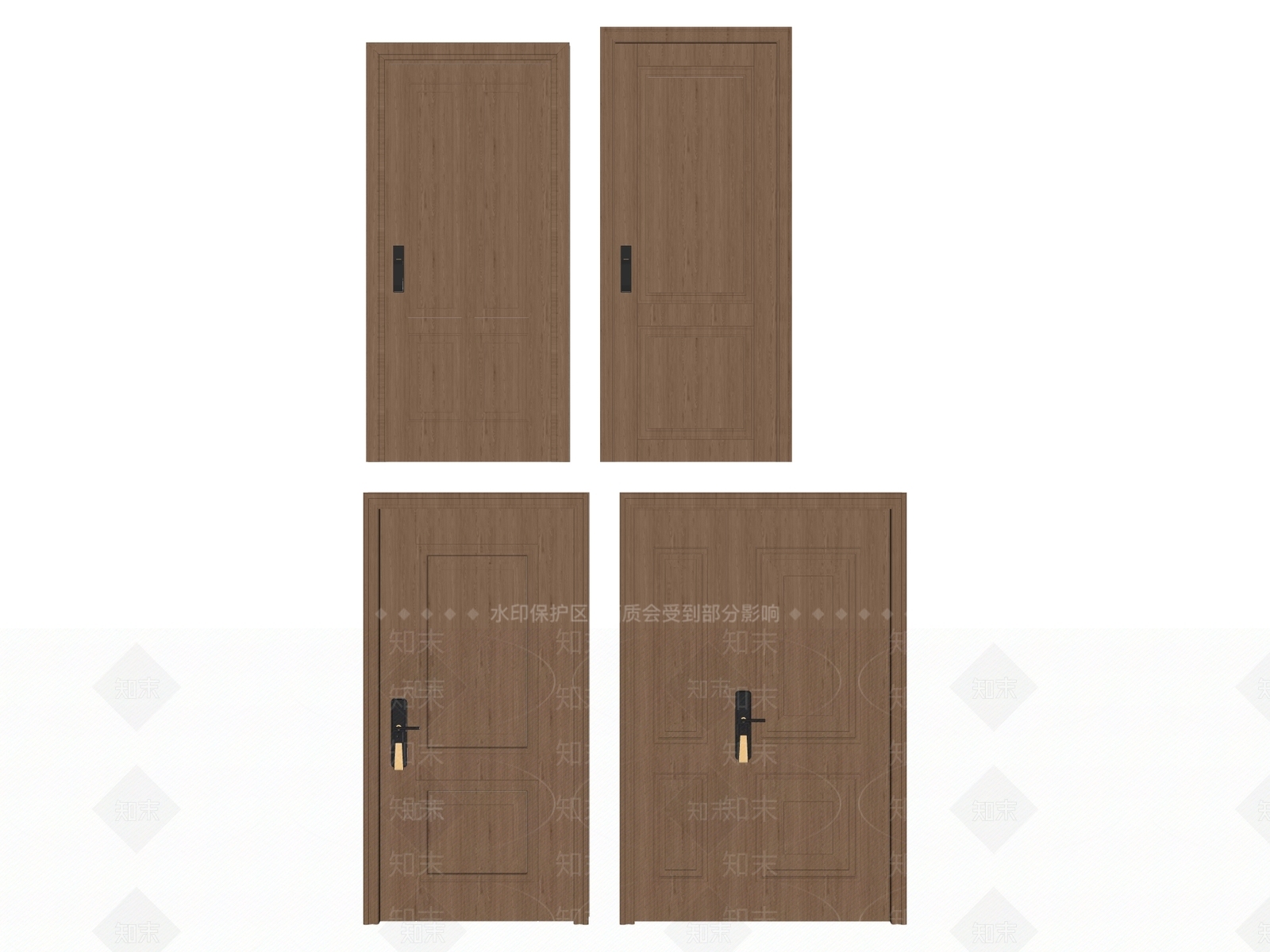 中古风单开门SU模型下载【ID:1234519971】