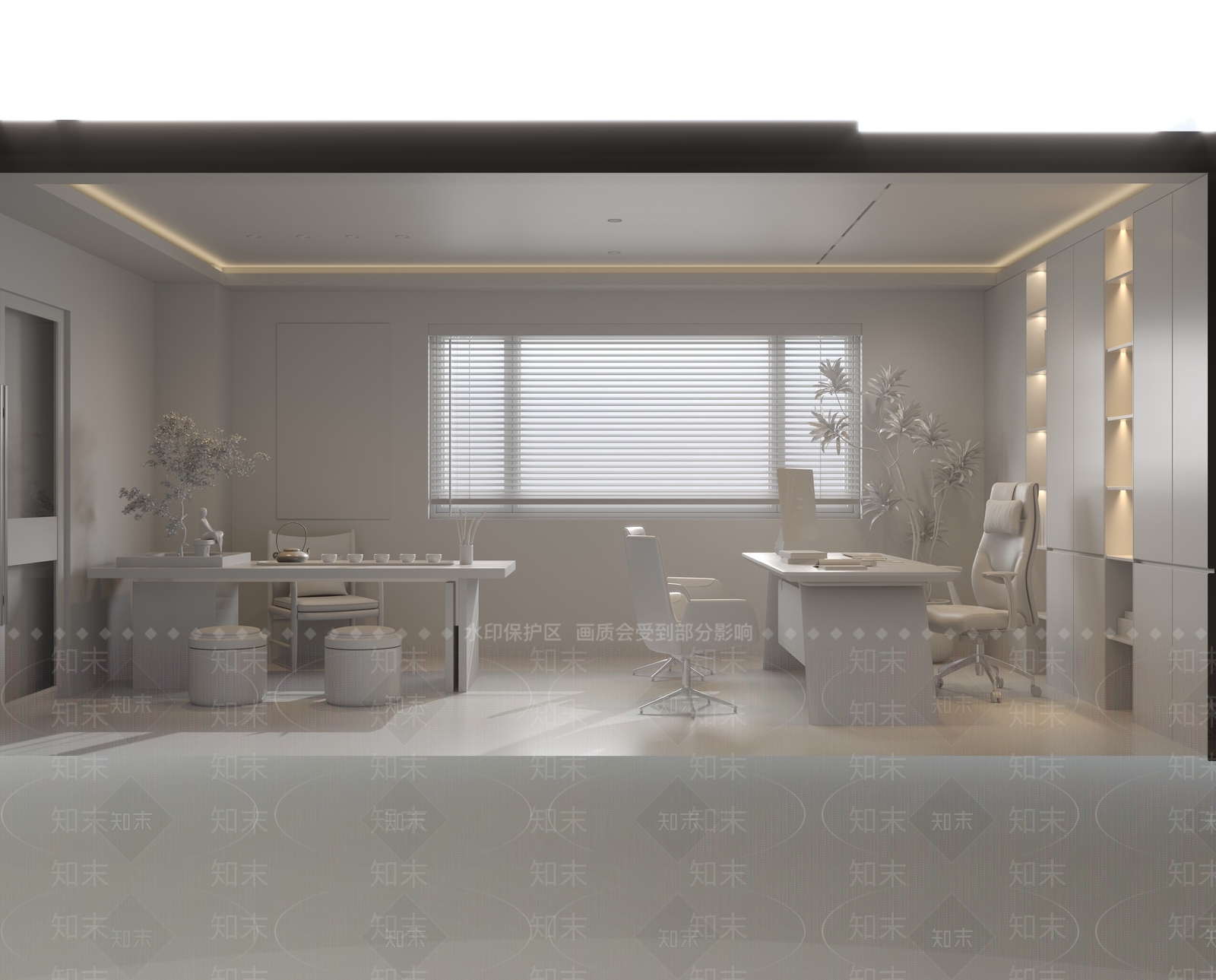 新中式办公室3D模型下载【ID:1234521268】