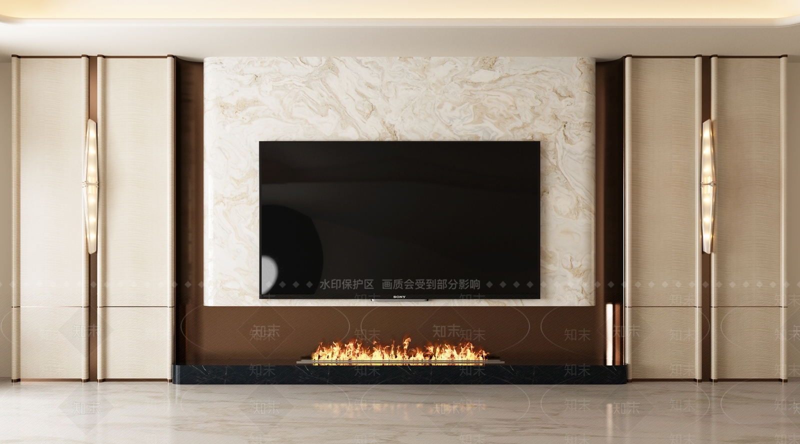 轻奢家居客厅SU模型下载【ID:1234521398】