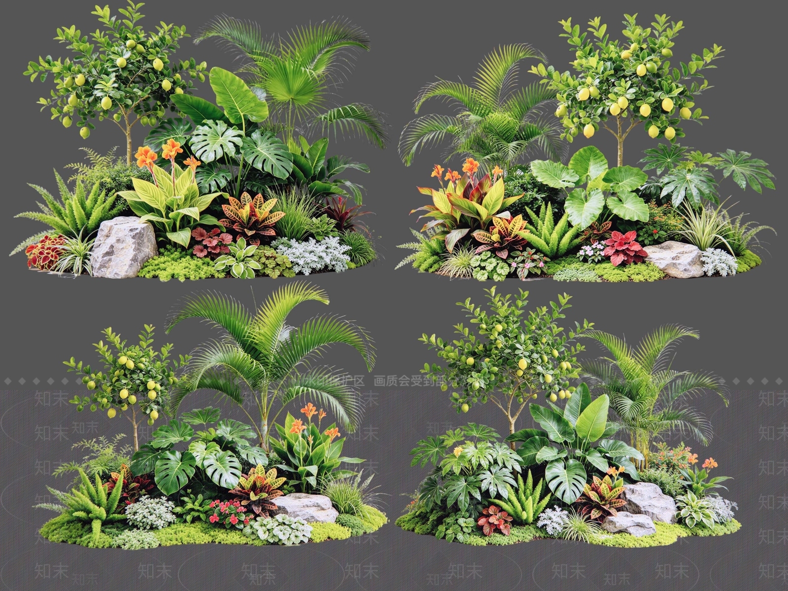 现代主义花境SU模型下载【ID:1234521658】